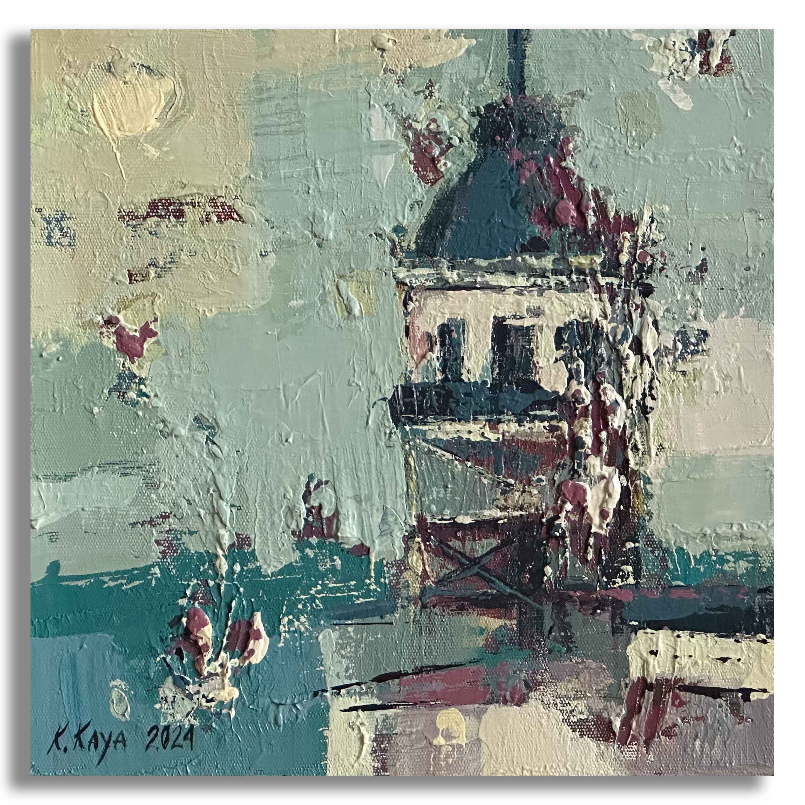 Maiden's Tower - 25x25 cm Acrylic Painting
