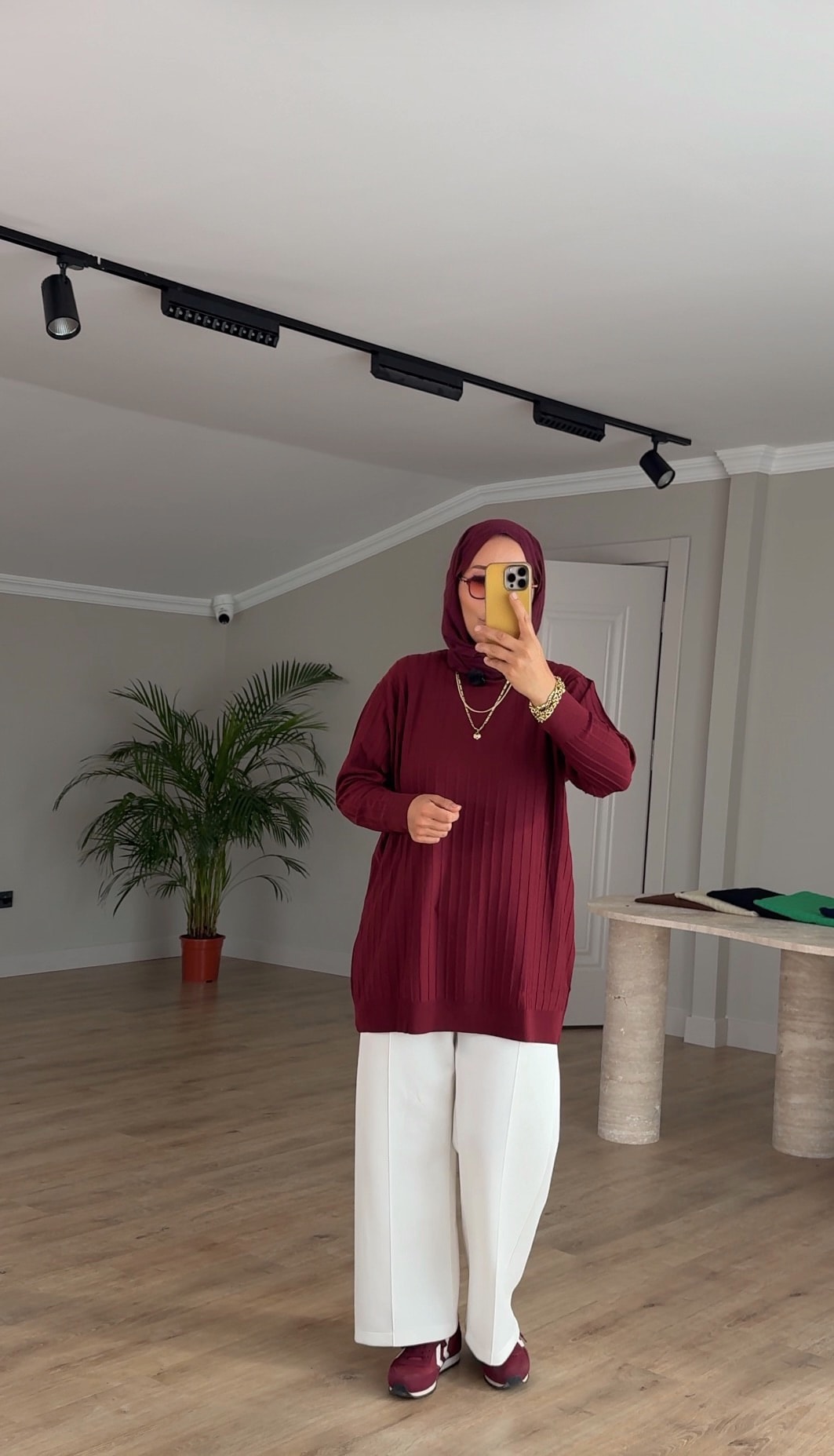 MERSERİZE KAZAK FİTİLLİ - Bordo