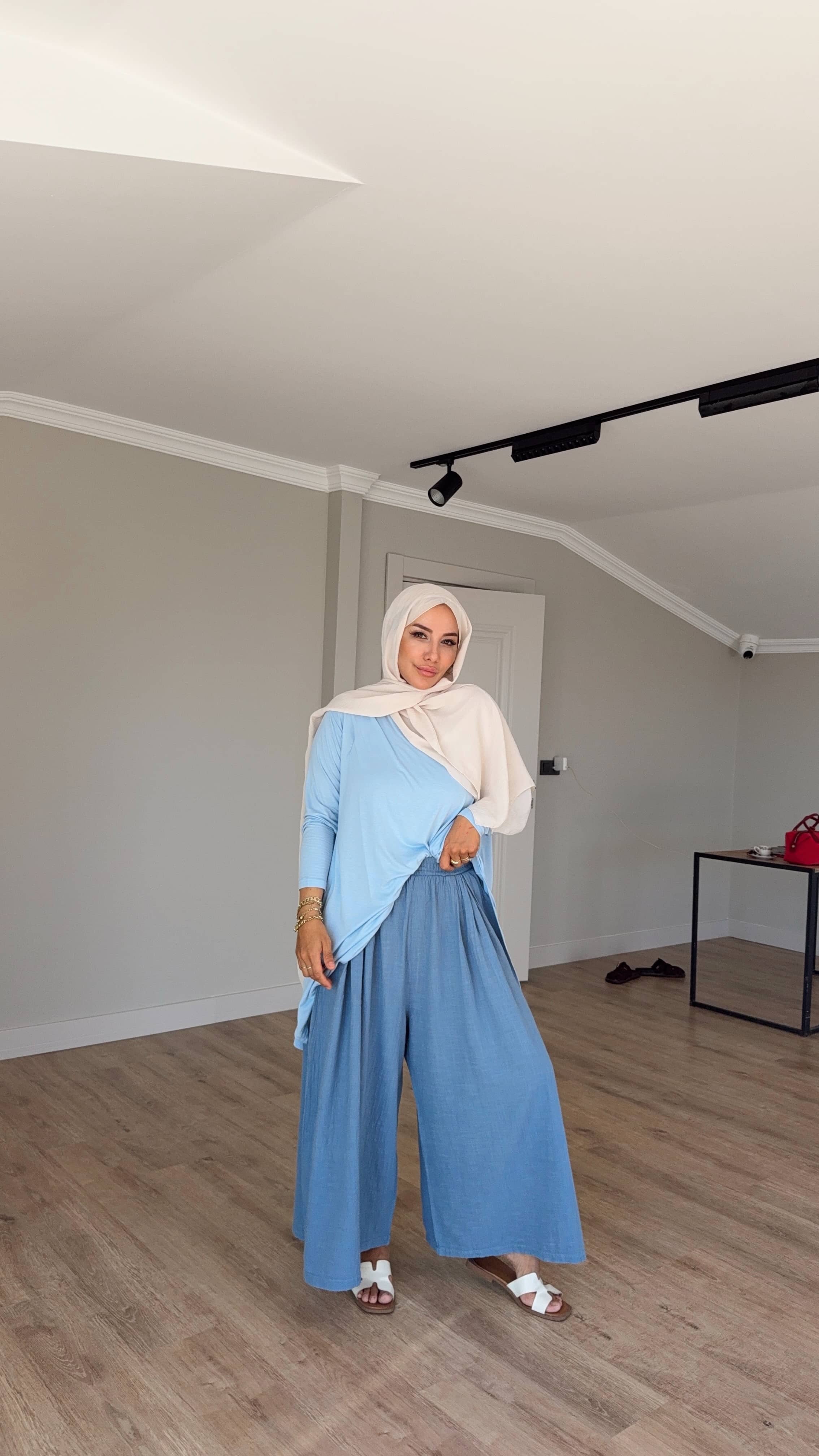 KETEN PAMUK ETEK PANTALON