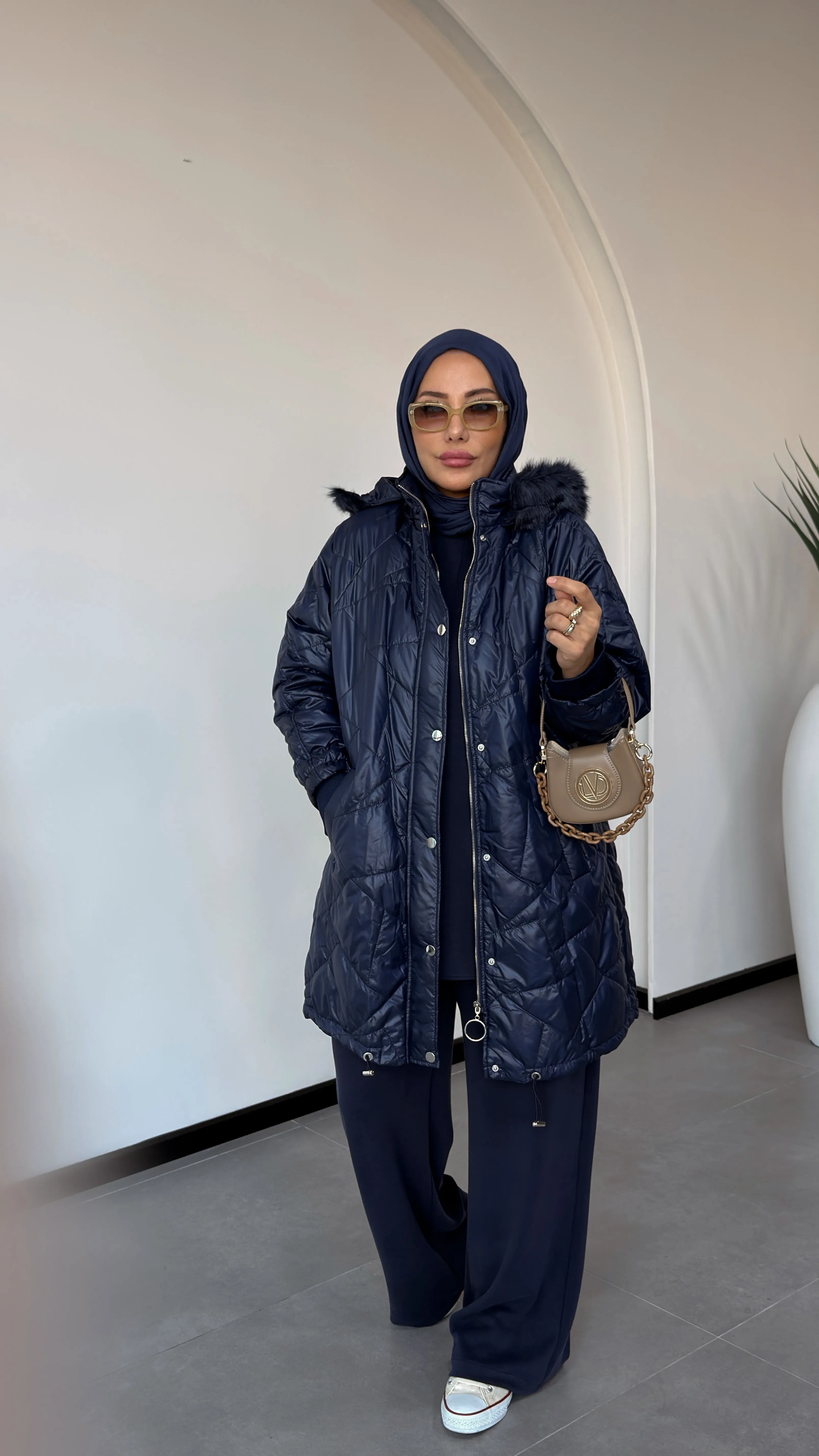 KAPİTONE MONT -KAPŞONLU - Lacivert