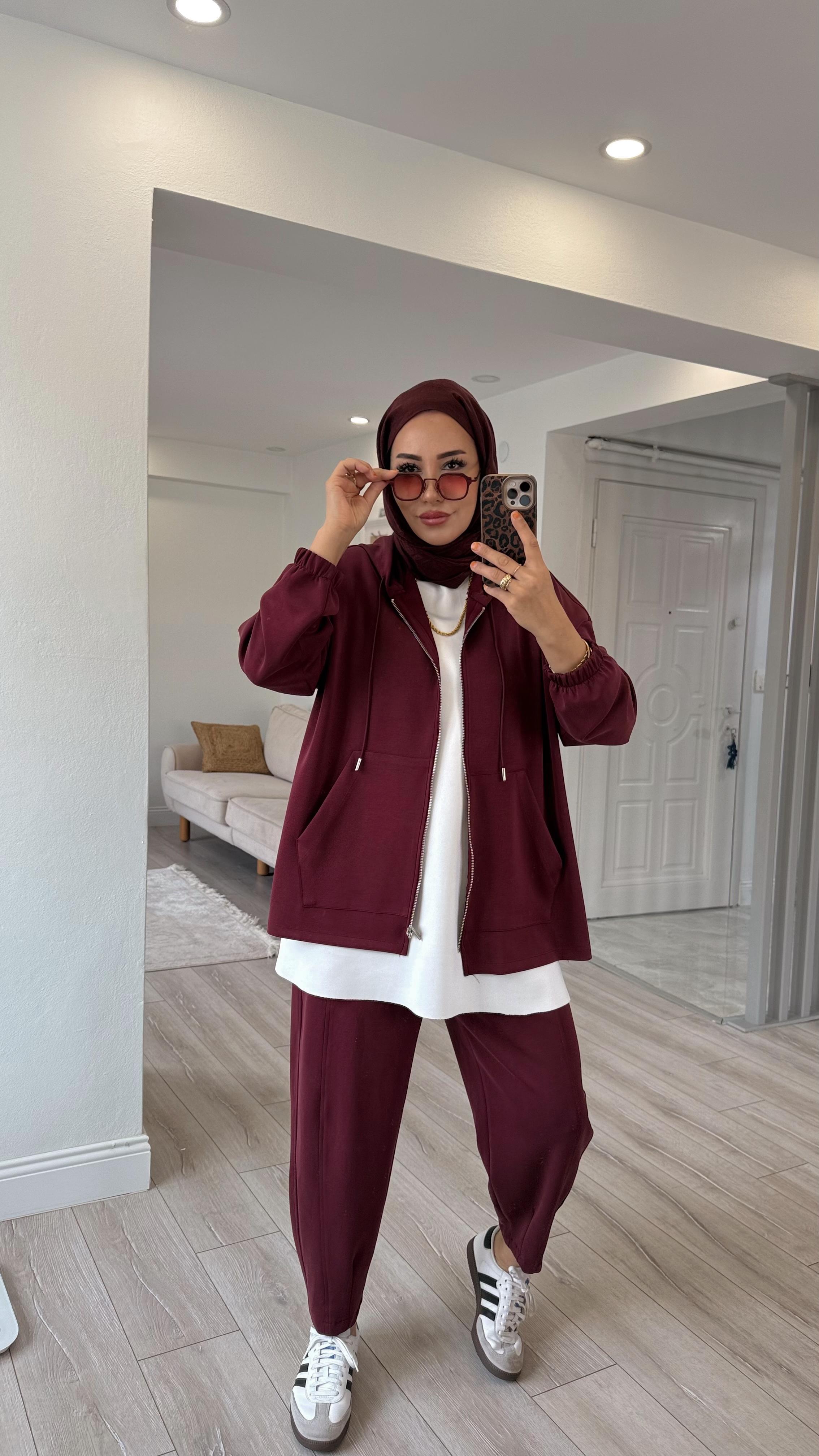 KANGURU CEPLİ FERMUARLI MODAL OYSHO TAKIM
