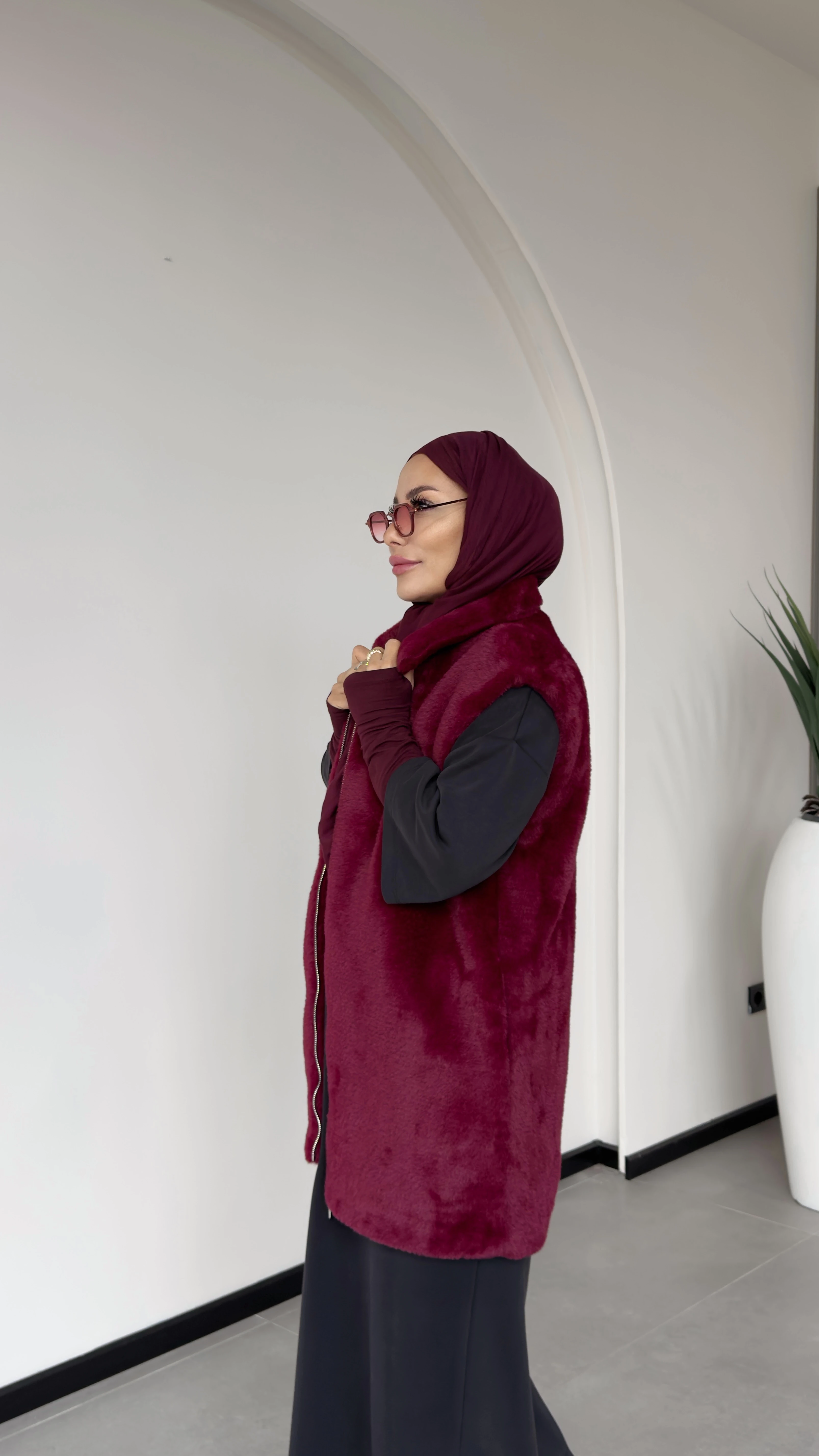 FERMUARLI ANGORA YELEK