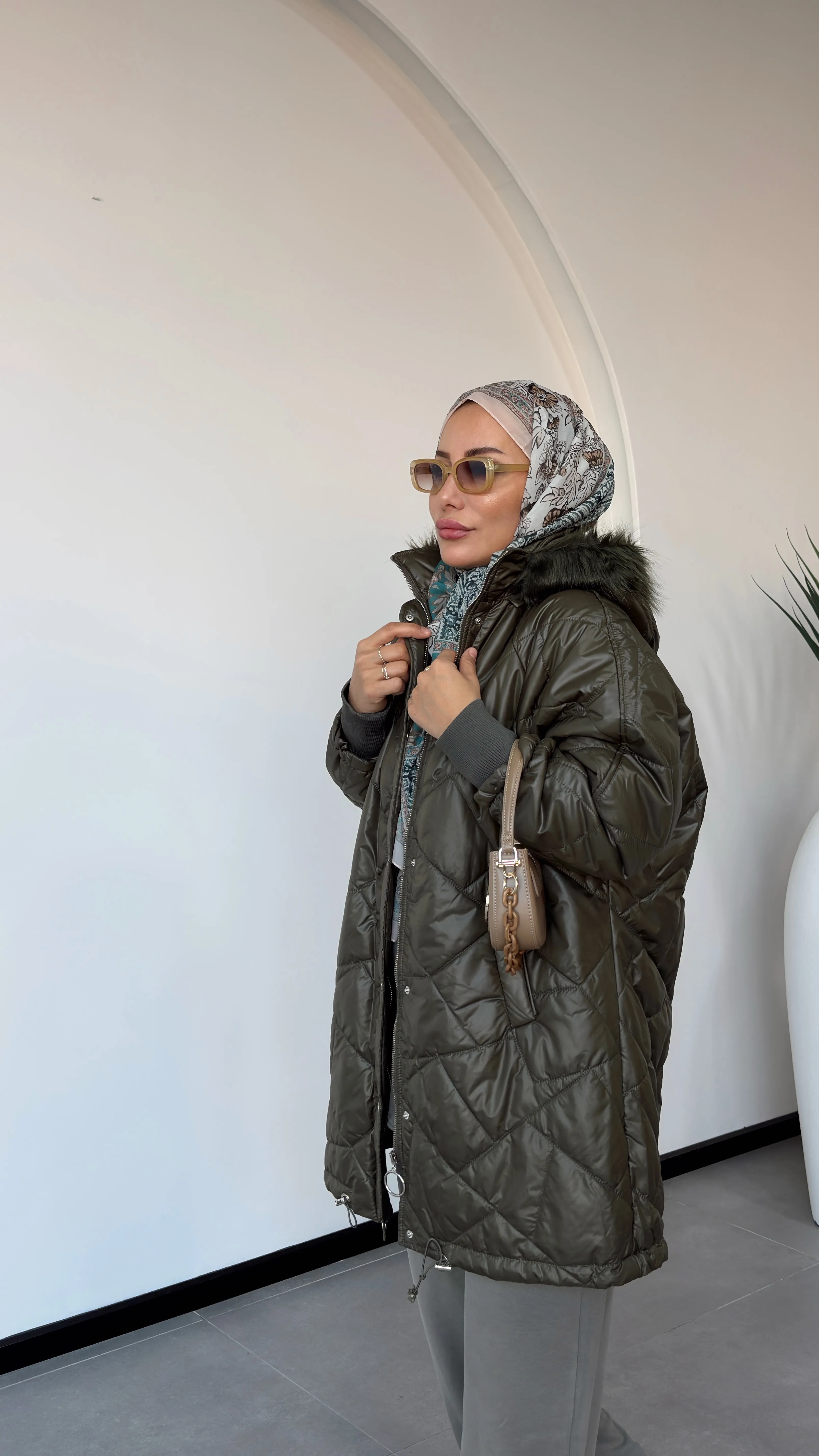 KAPİTONE MONT -KAPŞONLU - Haki Yeşil