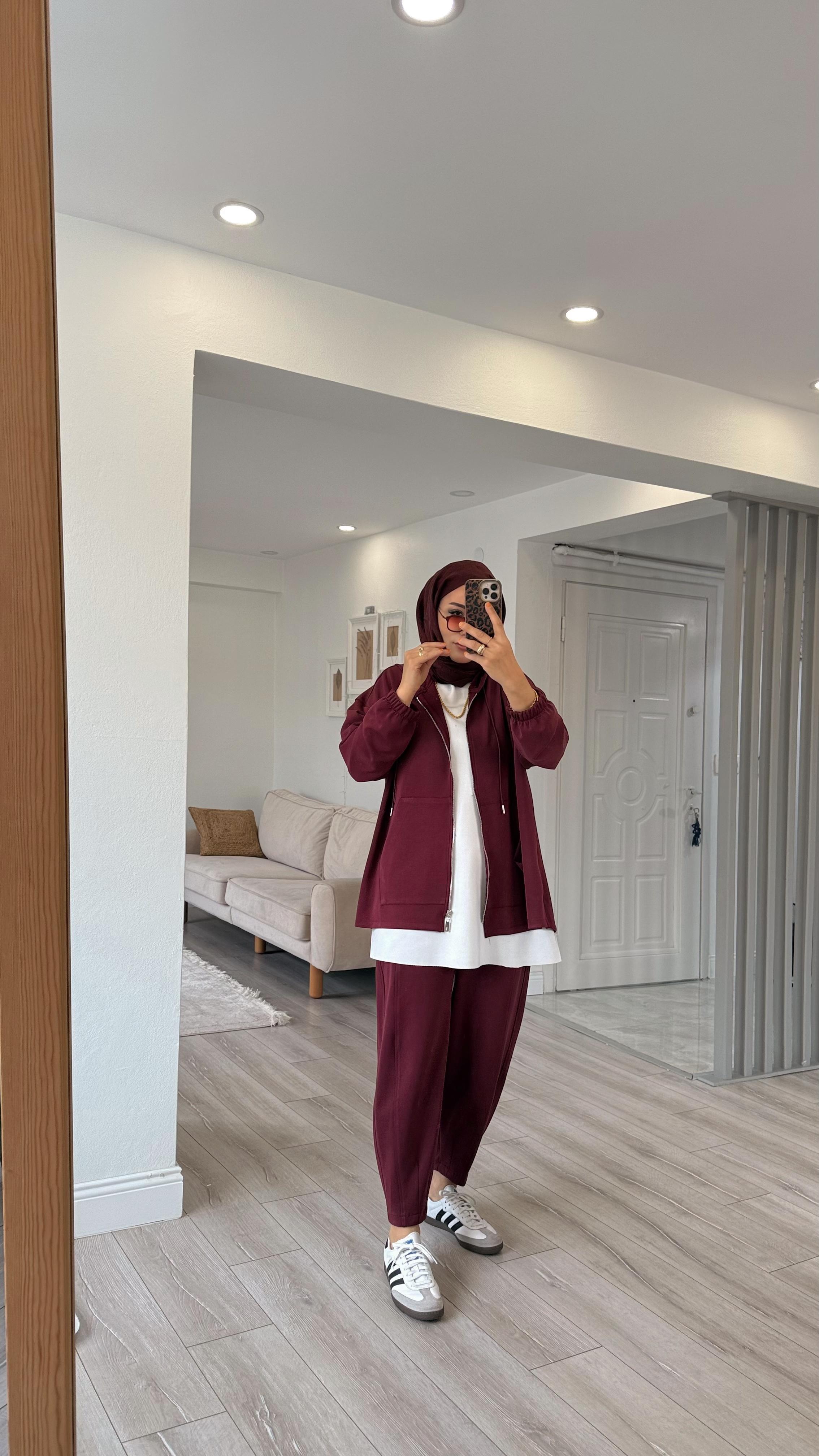 KANGURU CEPLİ FERMUARLI MODAL OYSHO TAKIM