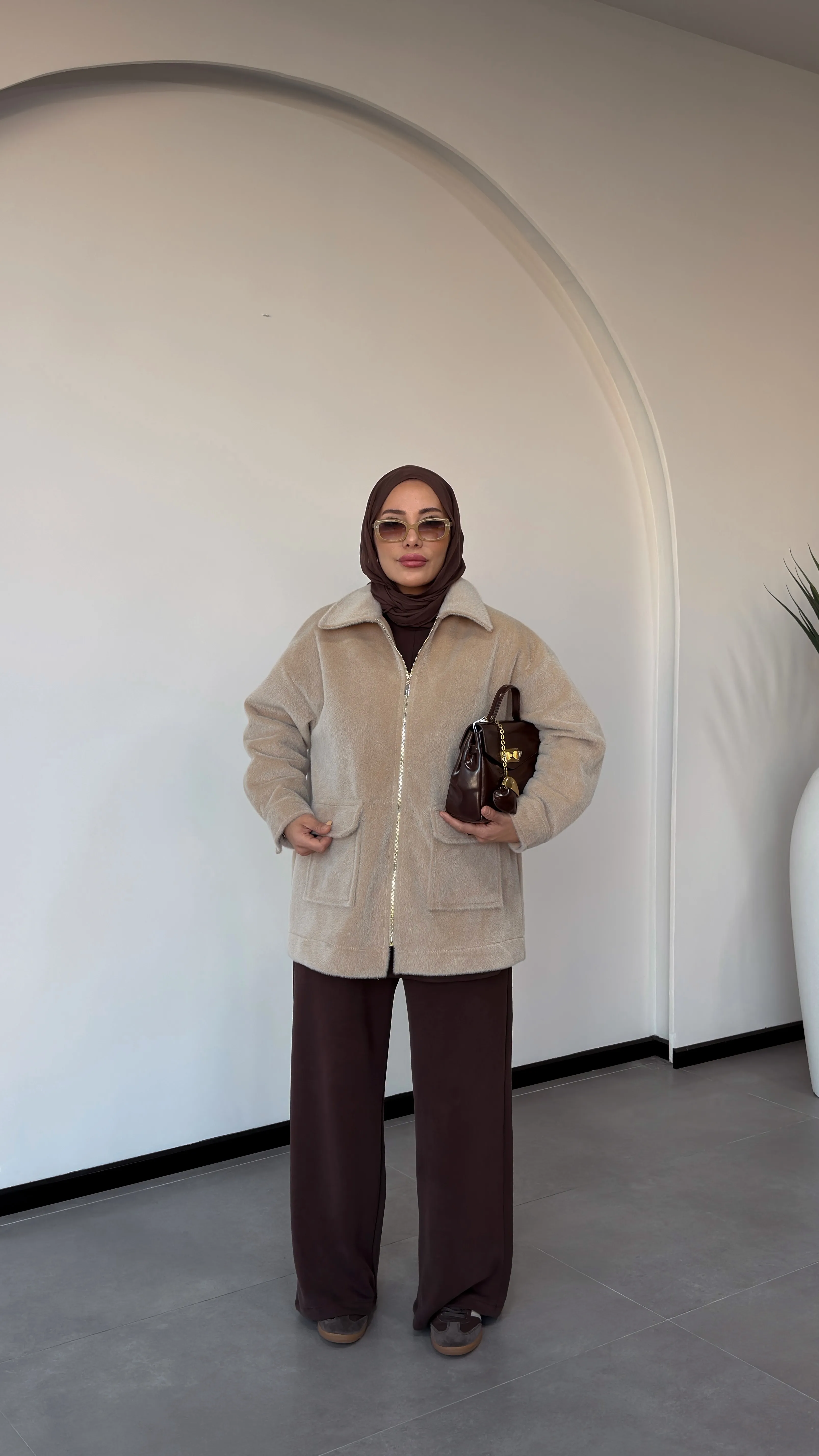 DEVE TÜYÜ CEKET - Taş