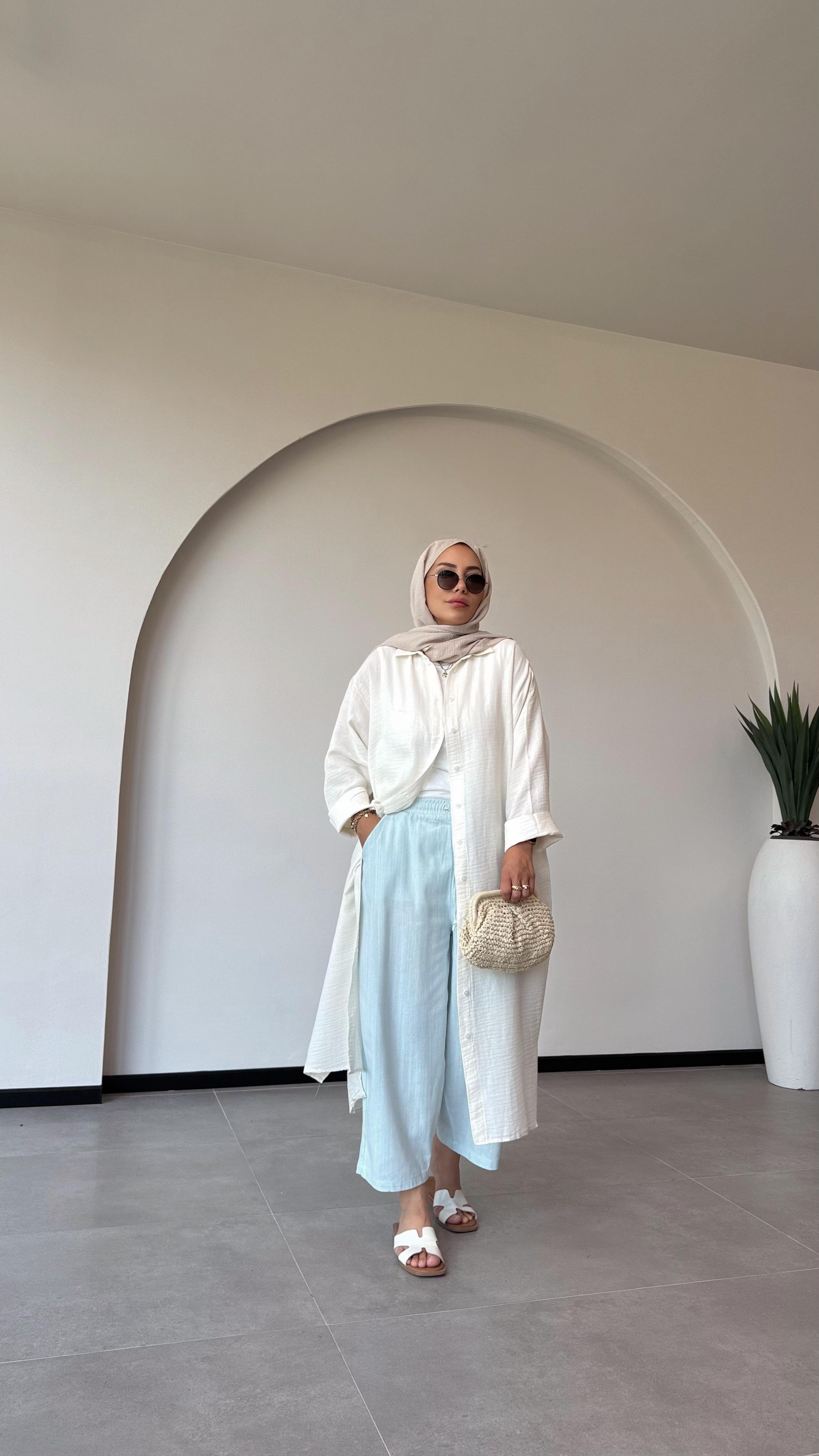 BOHEM ŞALVAR PANTALON - Bebe Mavisi