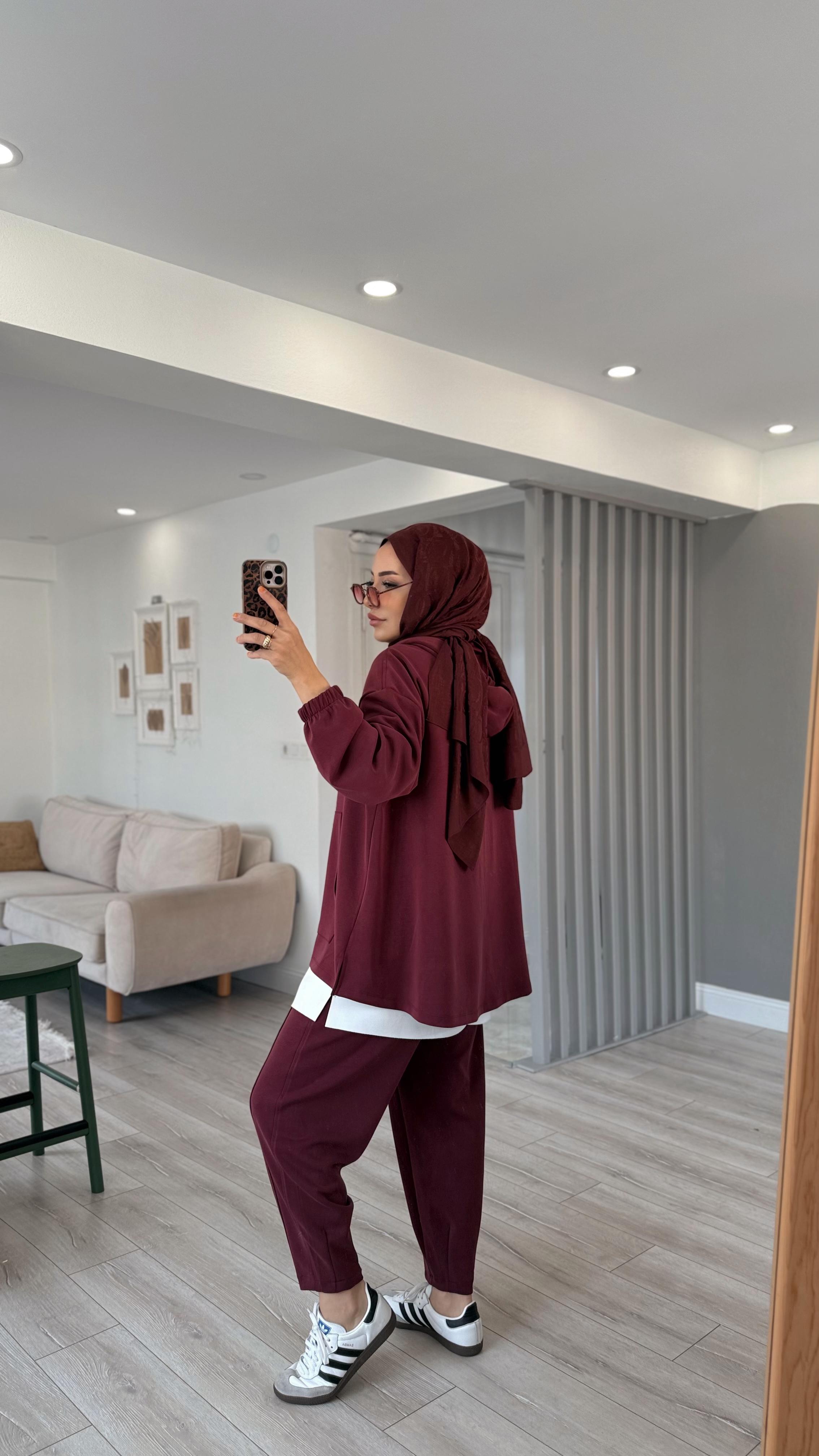 KANGURU CEPLİ FERMUARLI MODAL OYSHO TAKIM