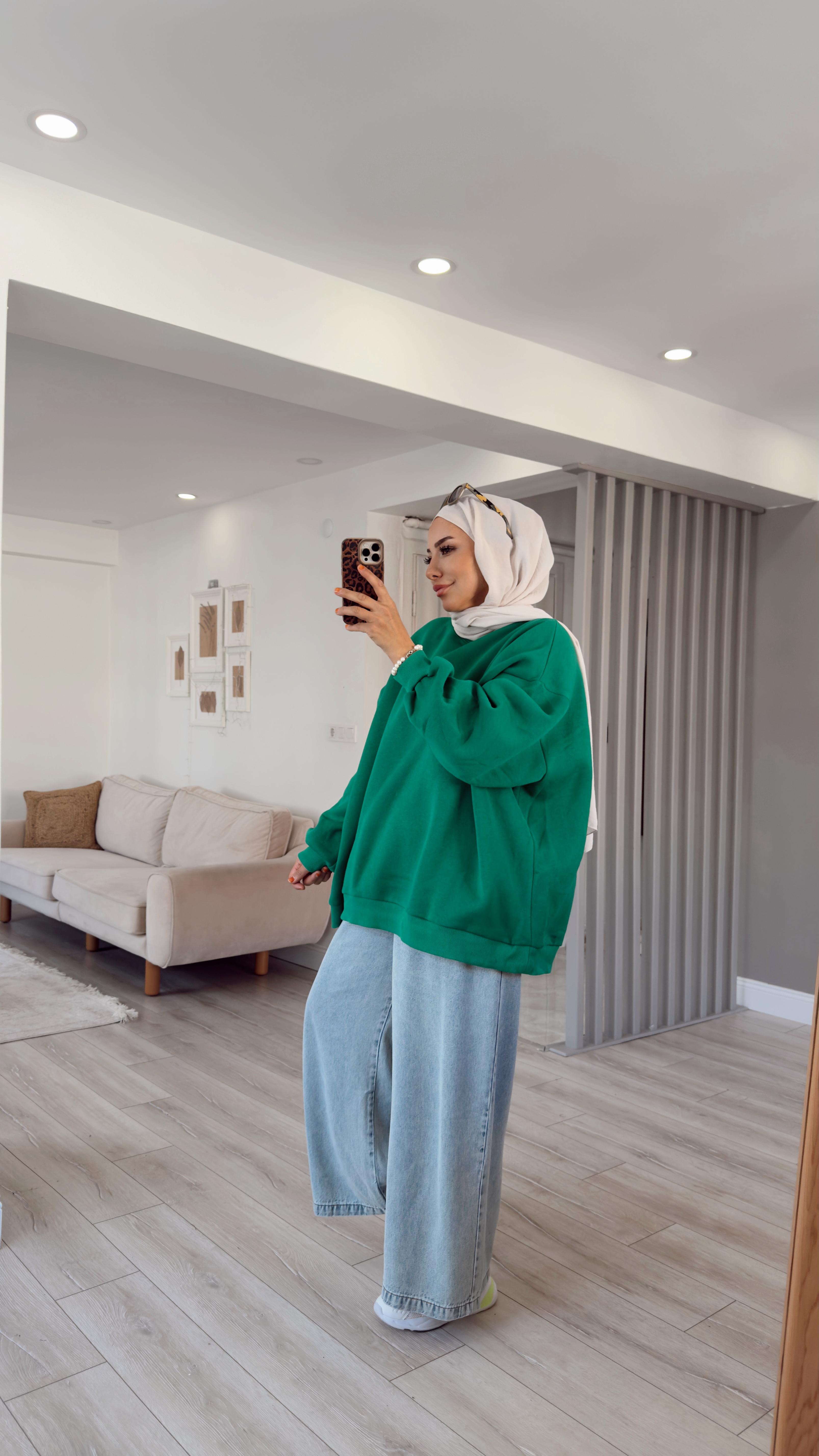 OWERSİZE ŞARDONLU SWEAT - Benetton