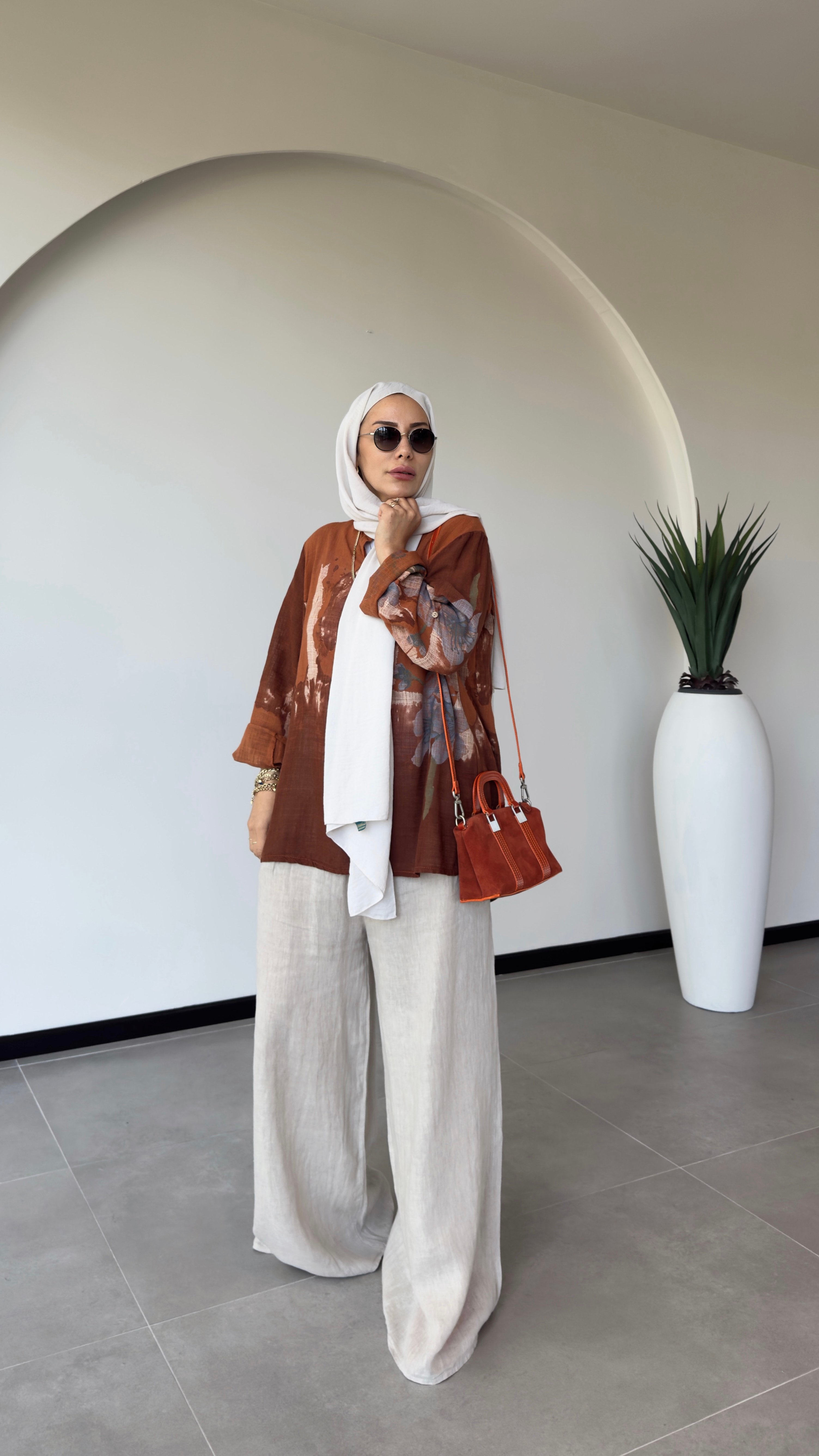 BOL PAÇA KETEN PANTALON