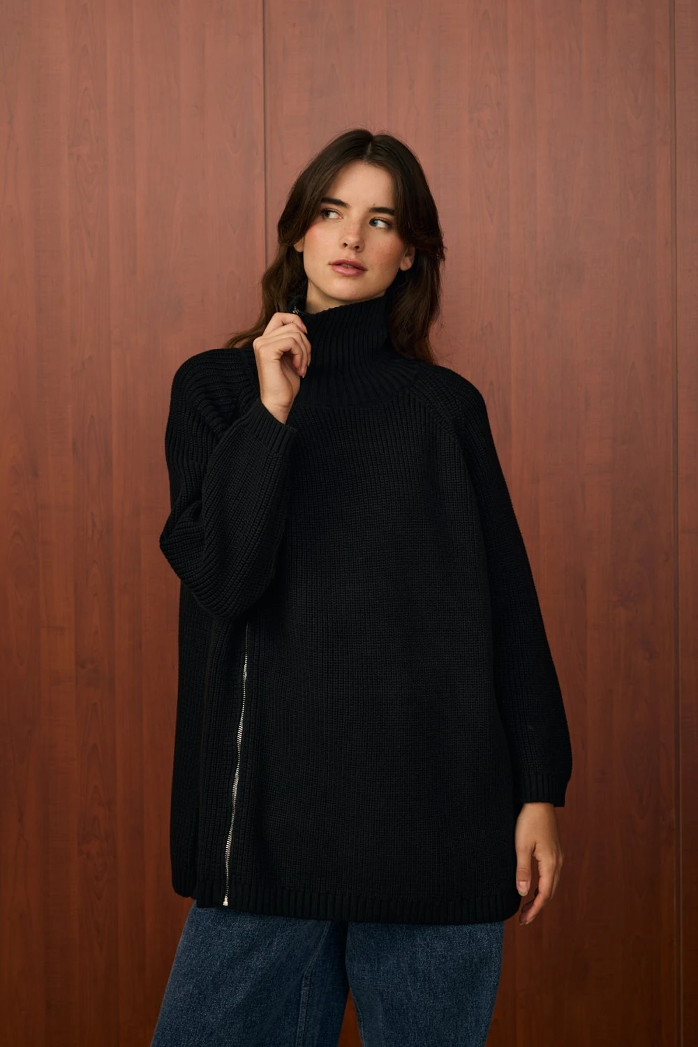 POP KAZAK-YANDAN FERMUARLI SELANİK KAZAK  - Siyah