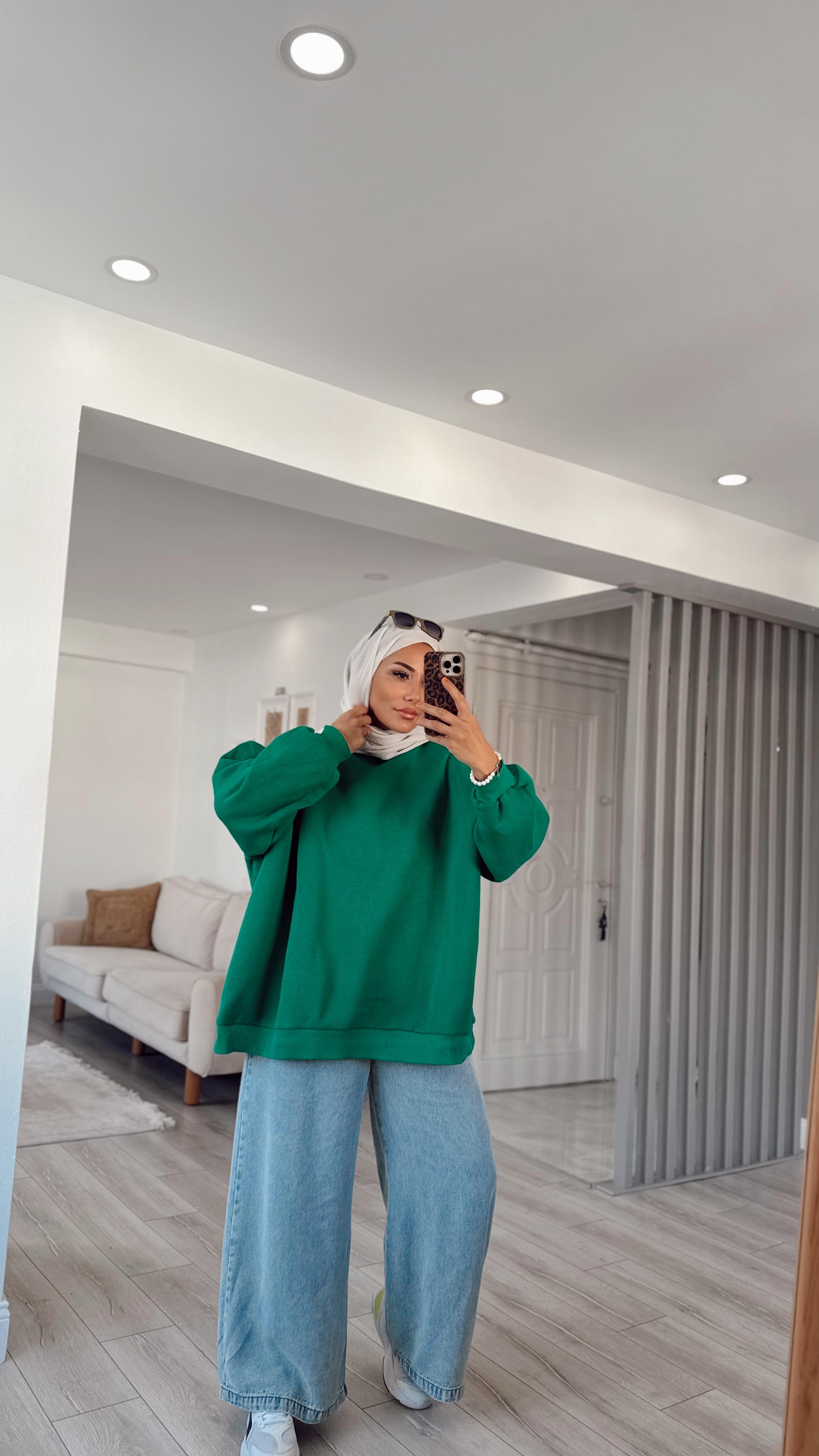 OWERSİZE ŞARDONLU SWEAT - Benetton
