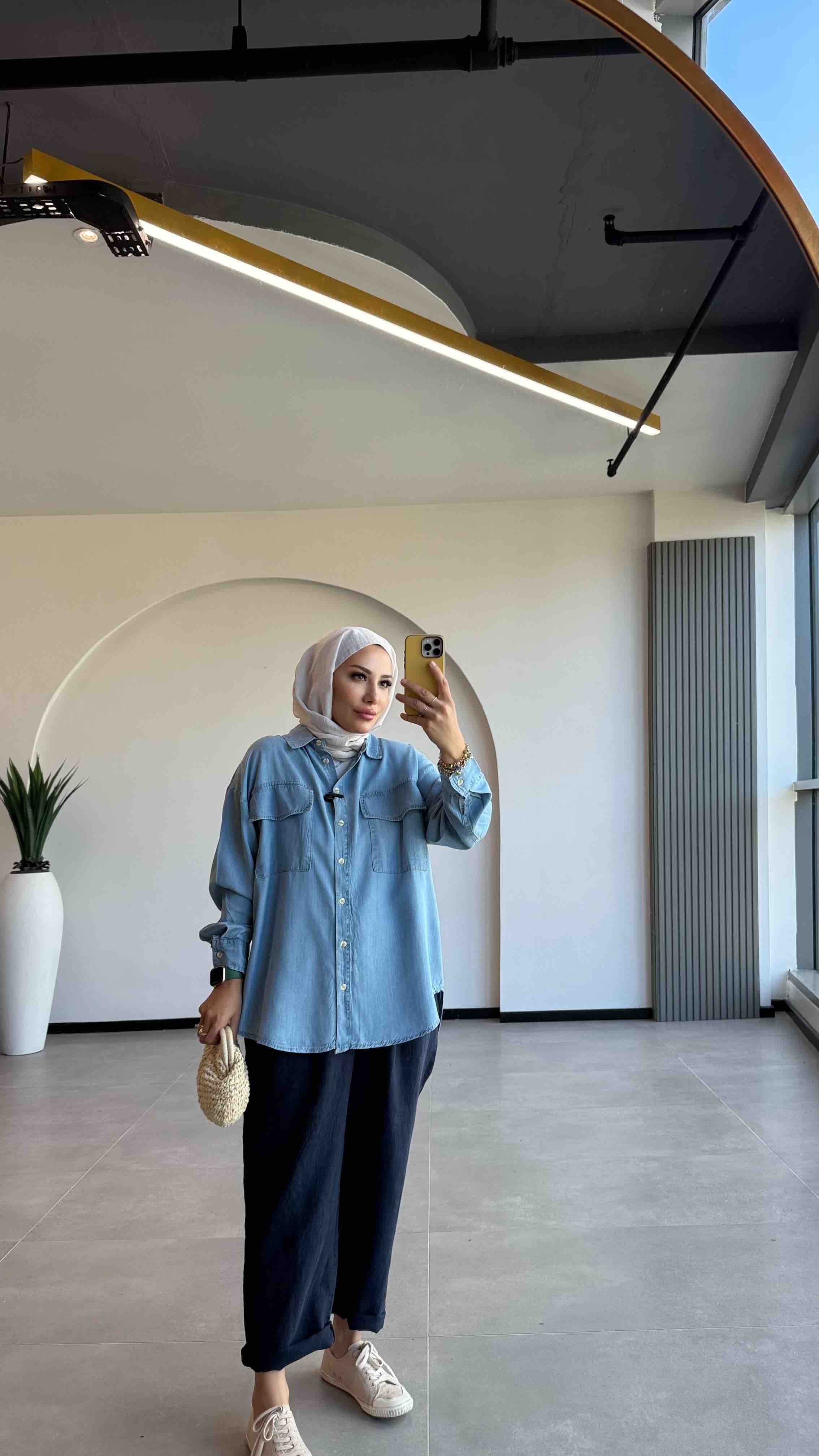 ZARA MODEL TENSEL KOT GÖMLEK