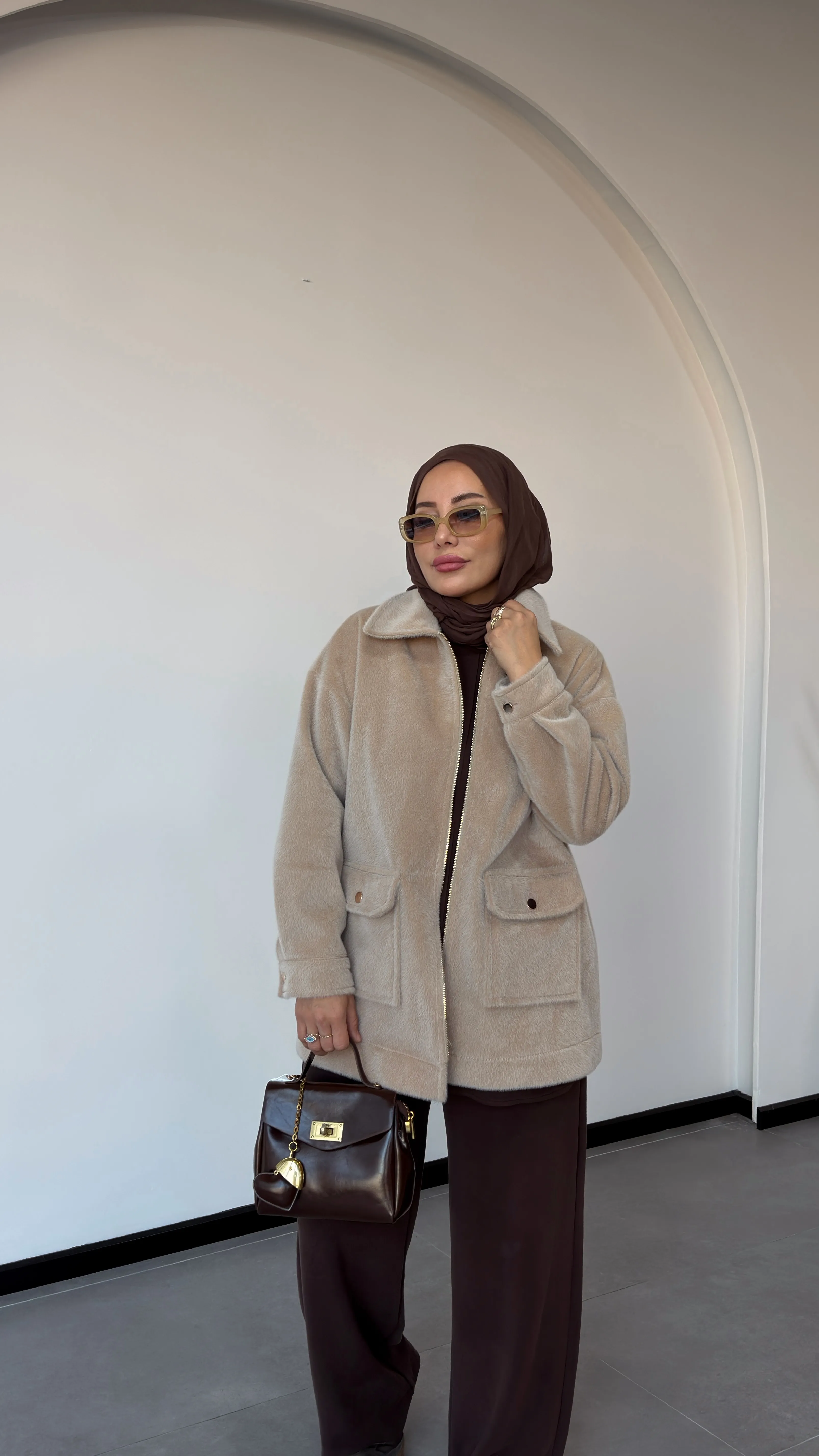 DEVE TÜYÜ CEKET - Taş