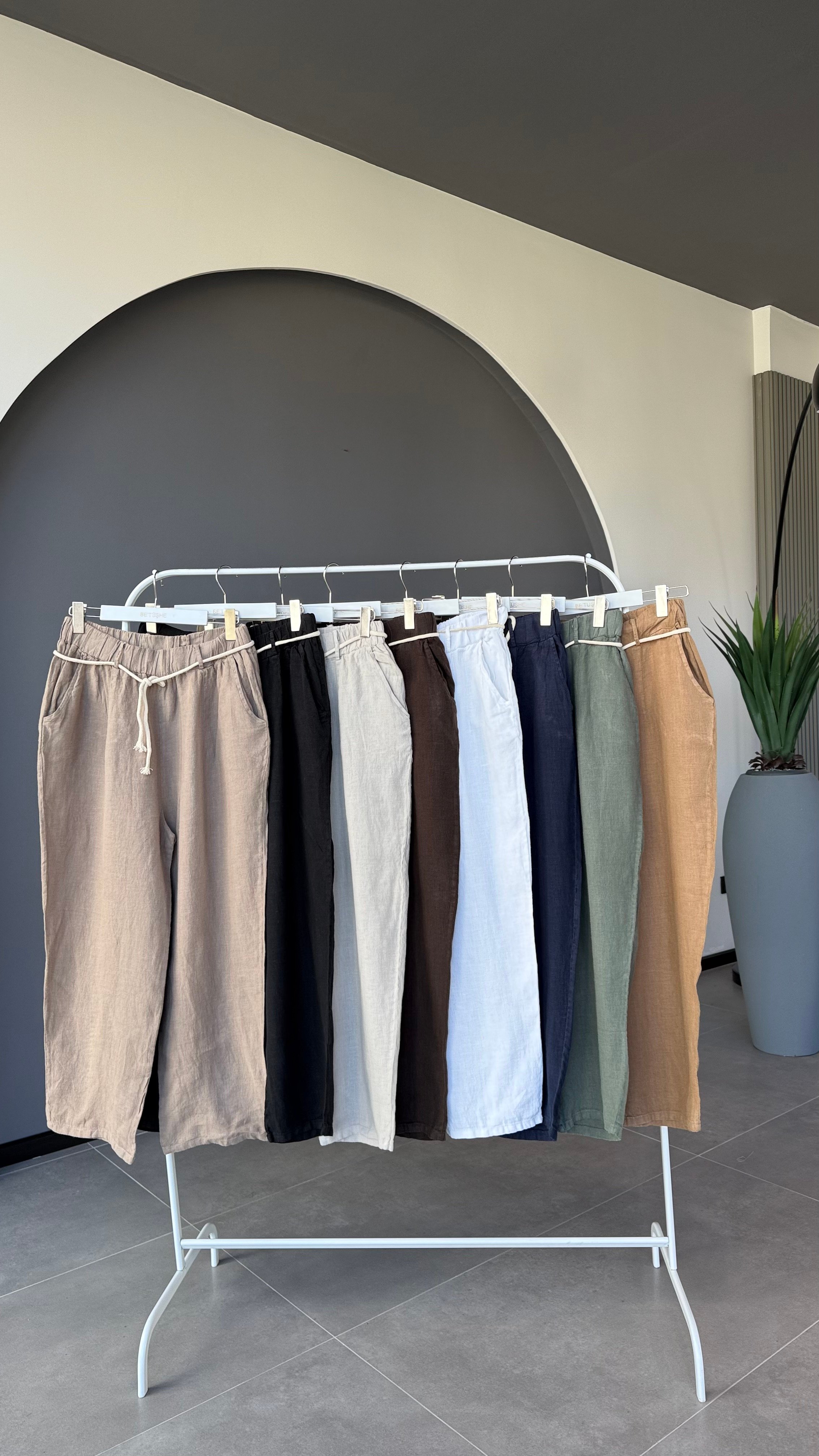 HAVUÇ MODEL KETEN PANTALON