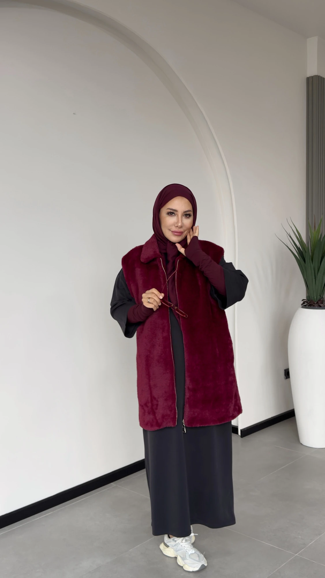 FERMUARLI ANGORA YELEK