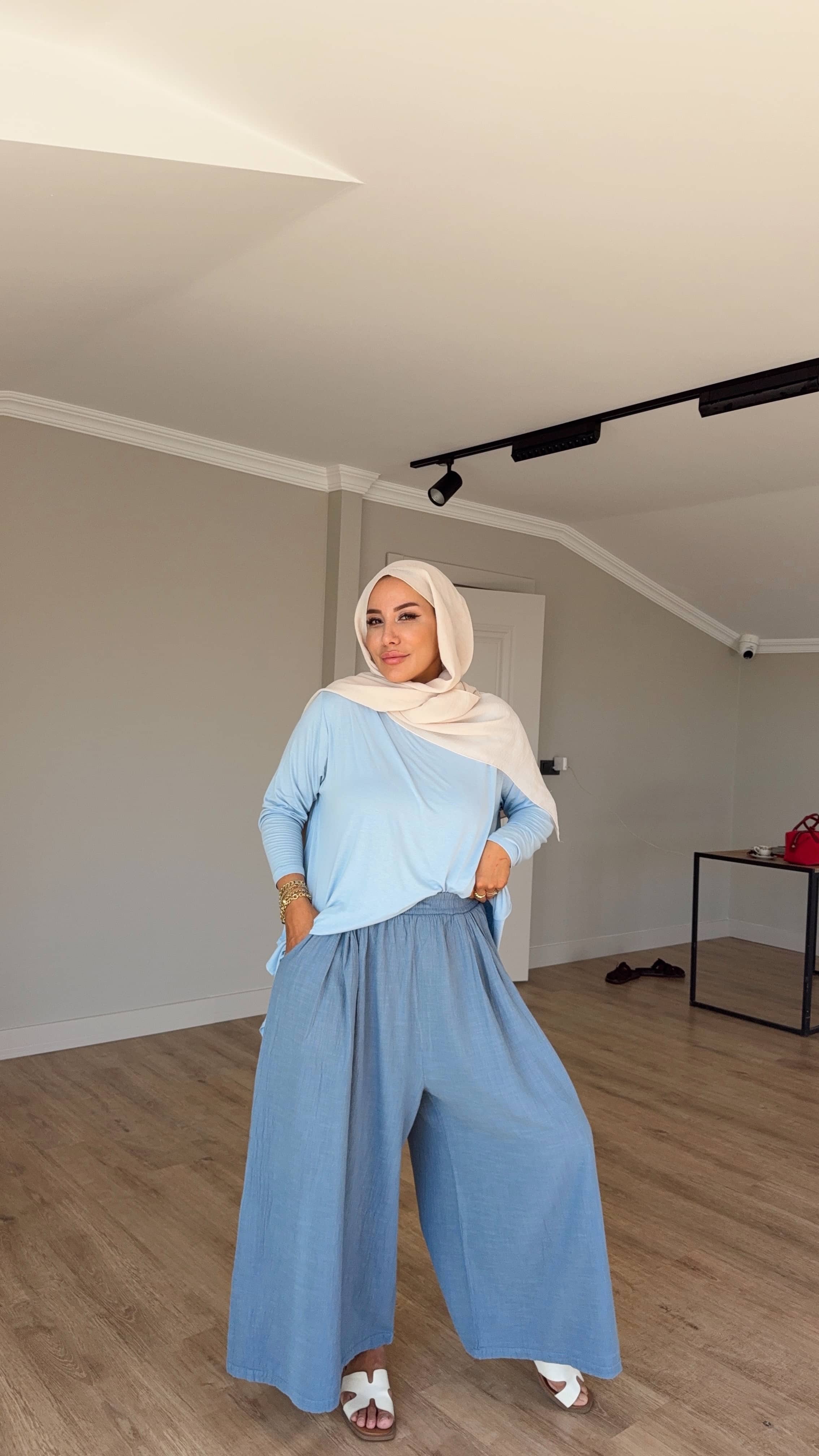 KETEN PAMUK ETEK PANTALON