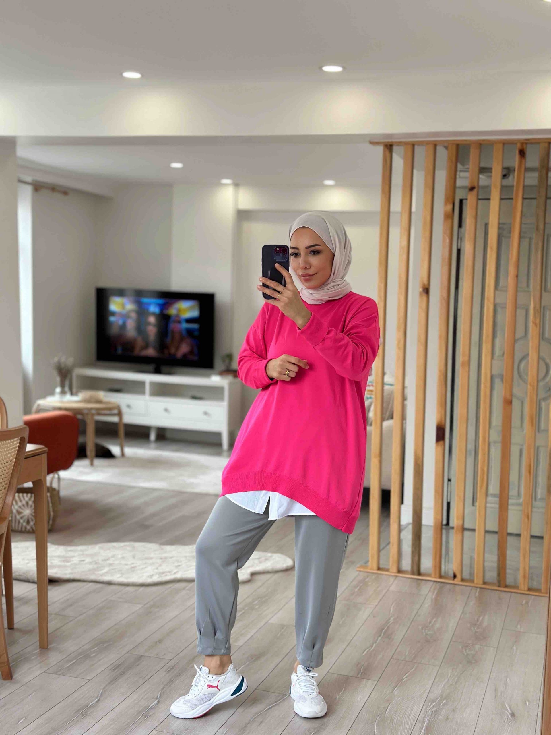 İNCE MERSERİZE EVAZE KESİM TUNİK