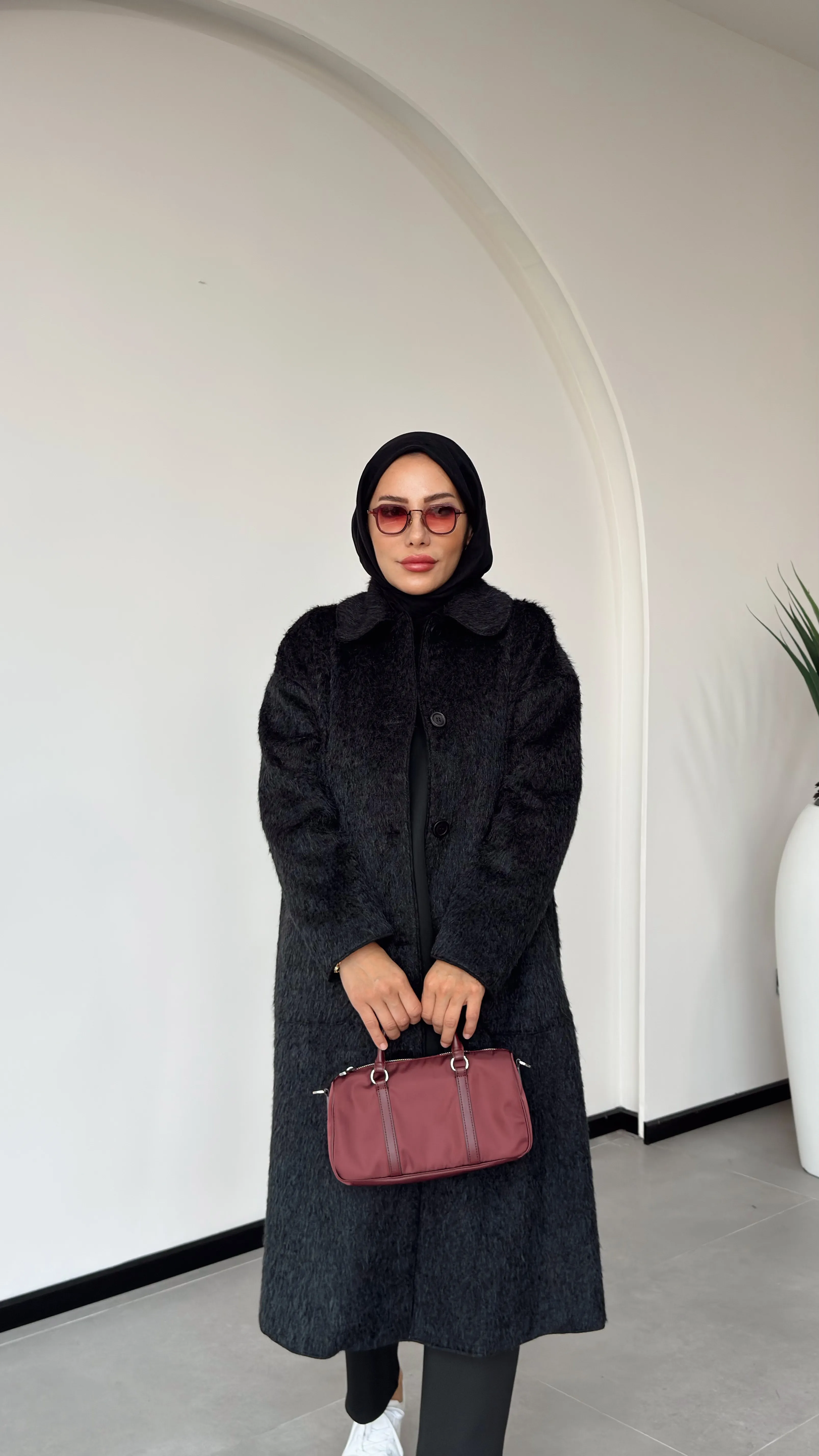 PELUŞ -KÜRK UZUN KABAN