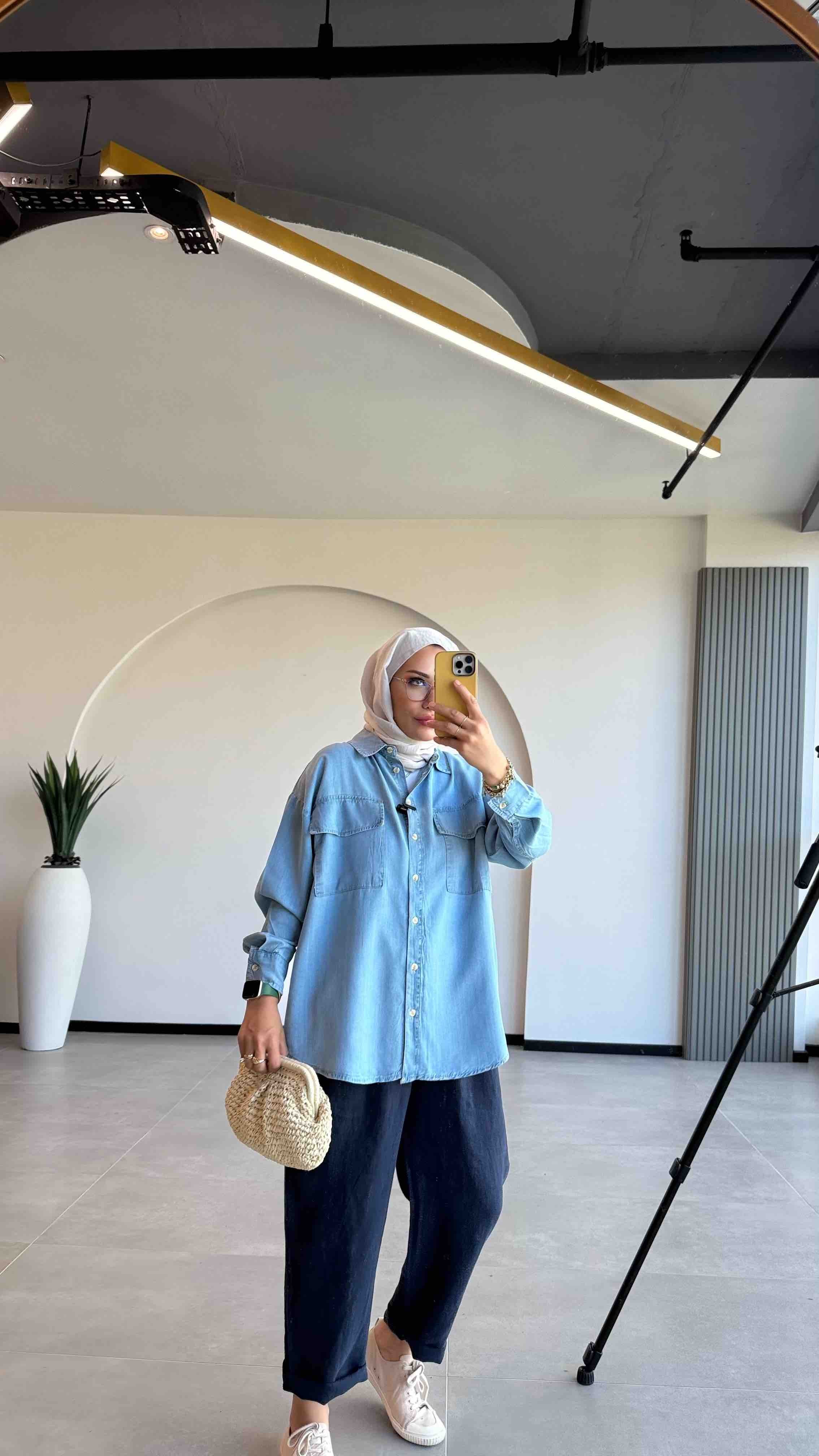 ZARA MODEL TENSEL KOT GÖMLEK