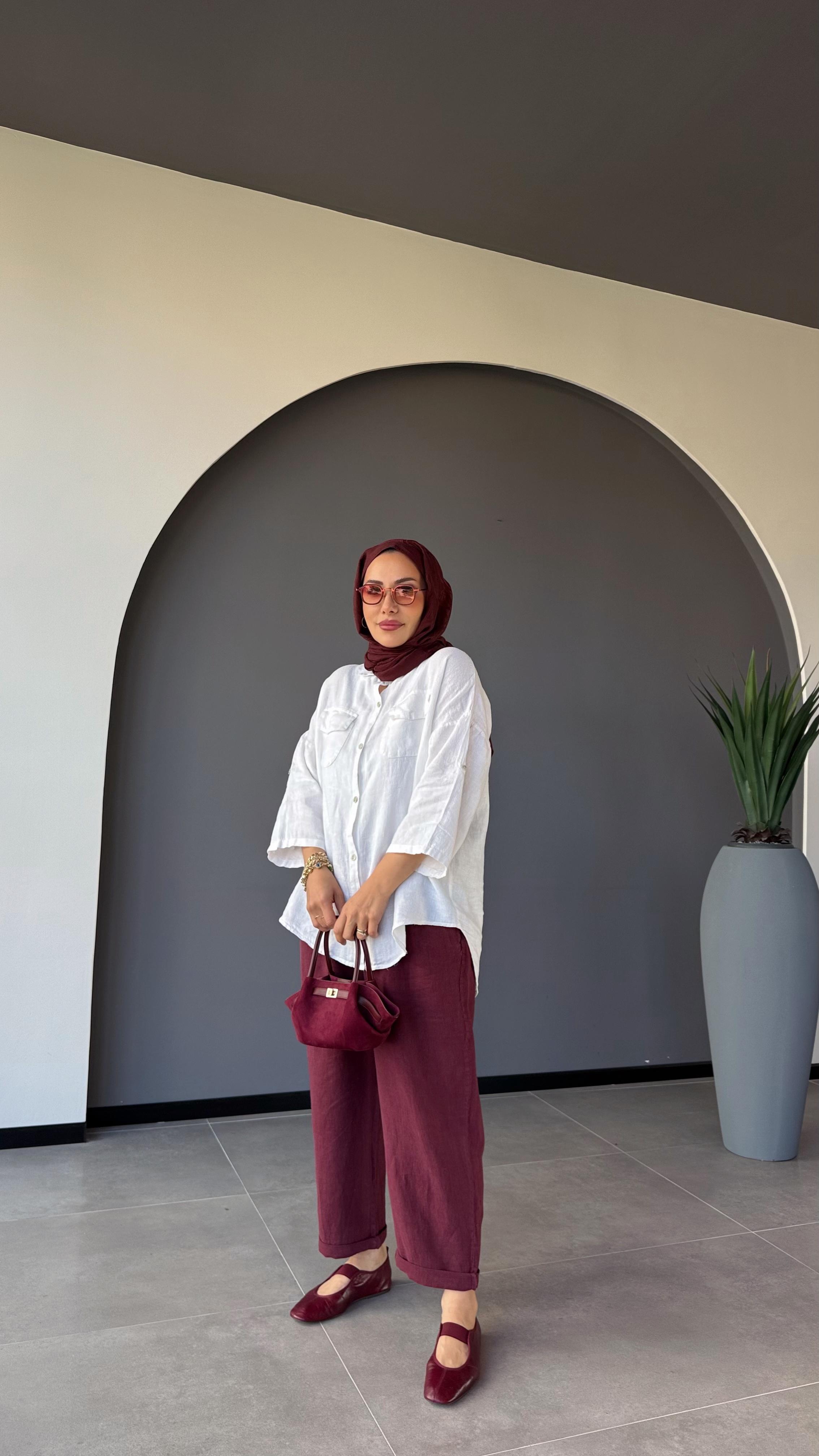 HAVUÇ MODEL KETEN PANTALON