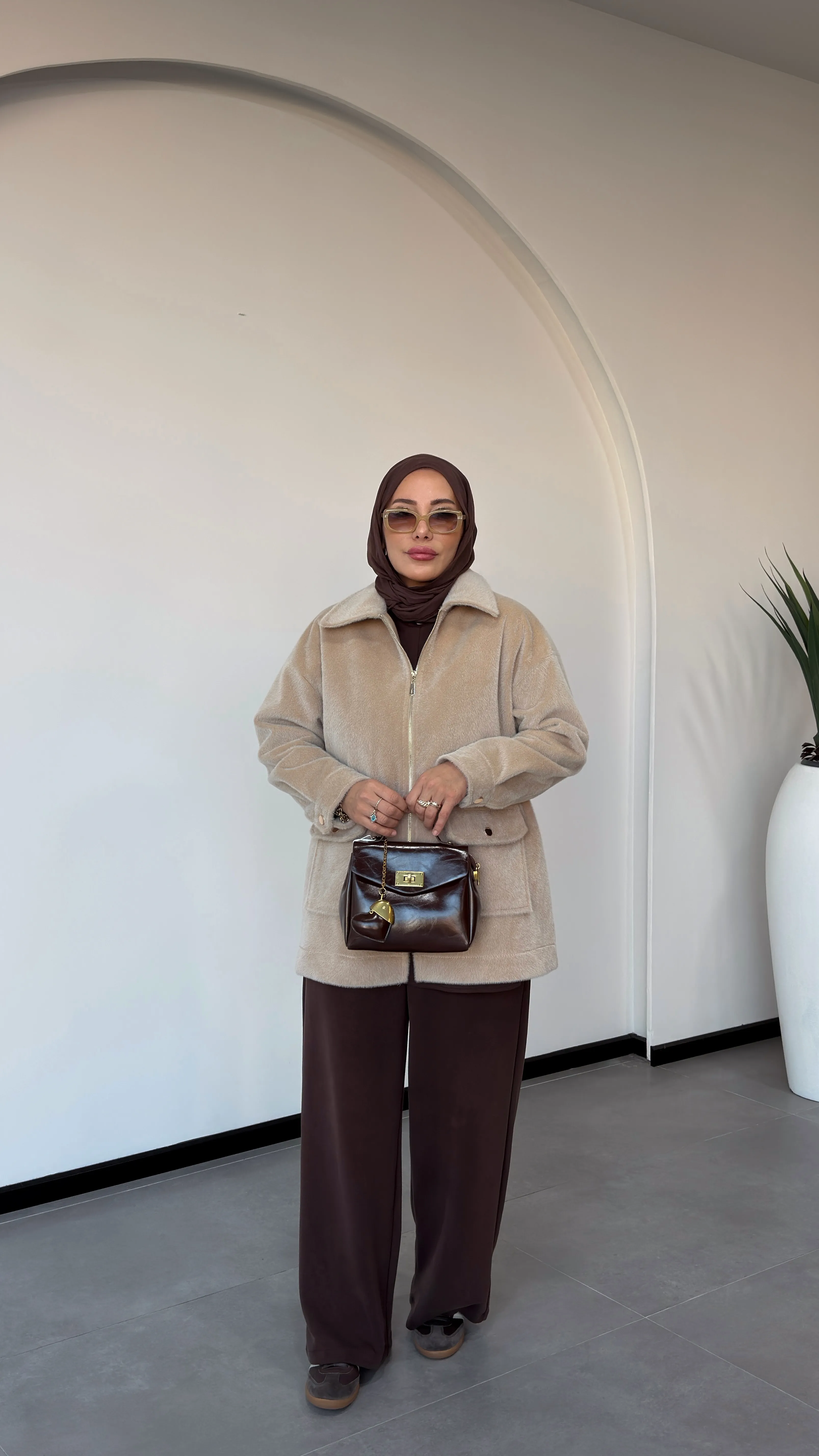 DEVE TÜYÜ CEKET - Taş