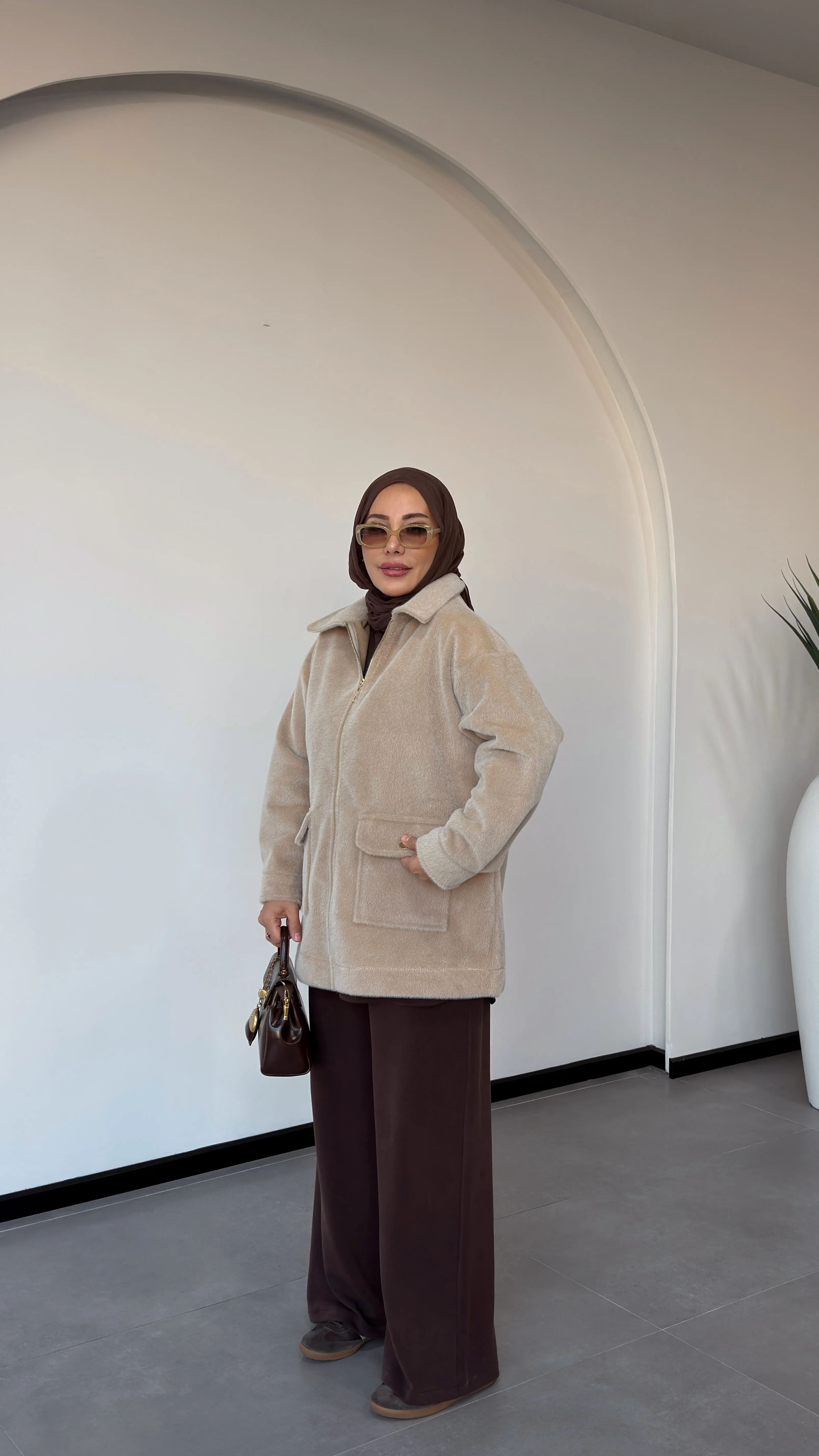 DEVE TÜYÜ CEKET - Taş