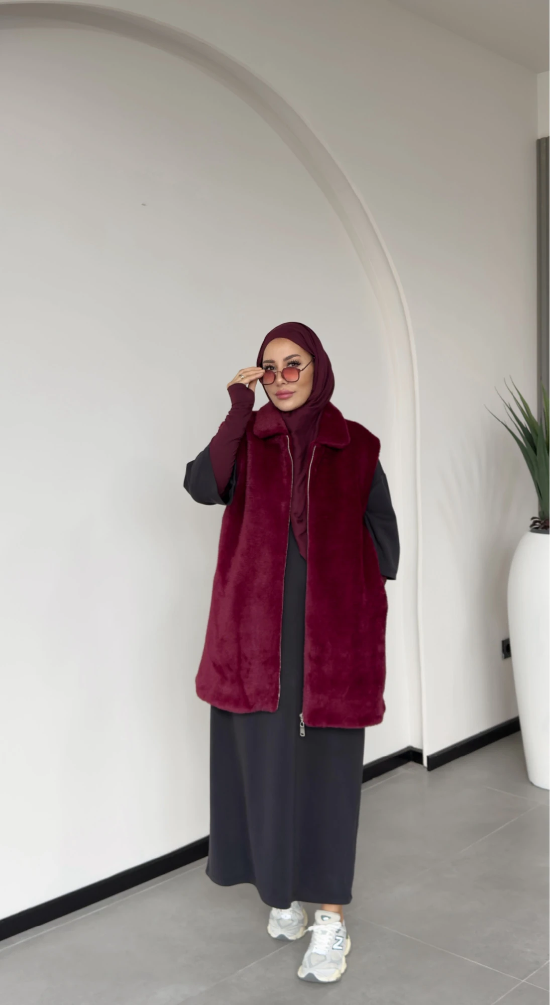 FERMUARLI ANGORA YELEK