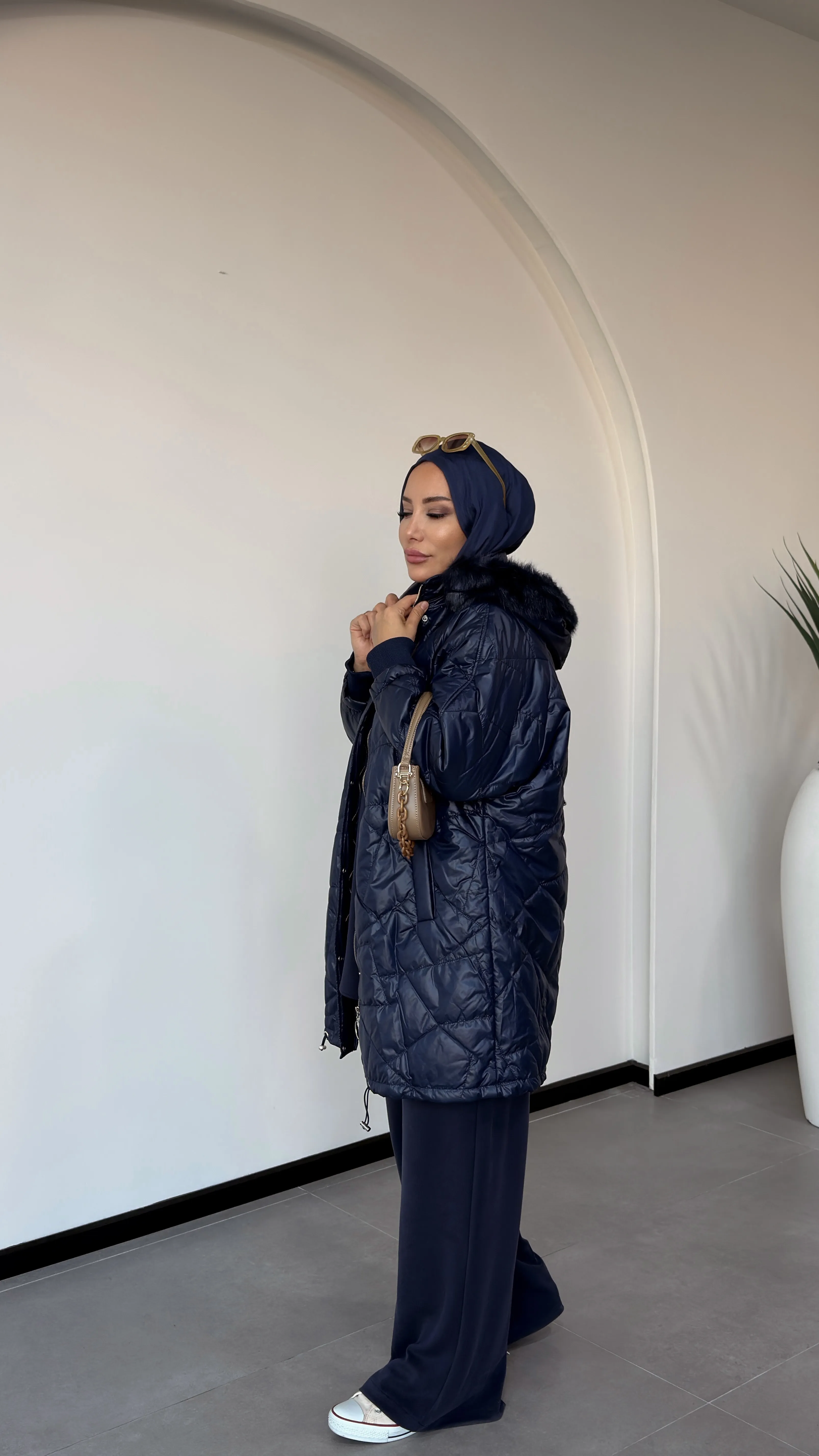 KAPİTONE MONT -KAPŞONLU - Lacivert