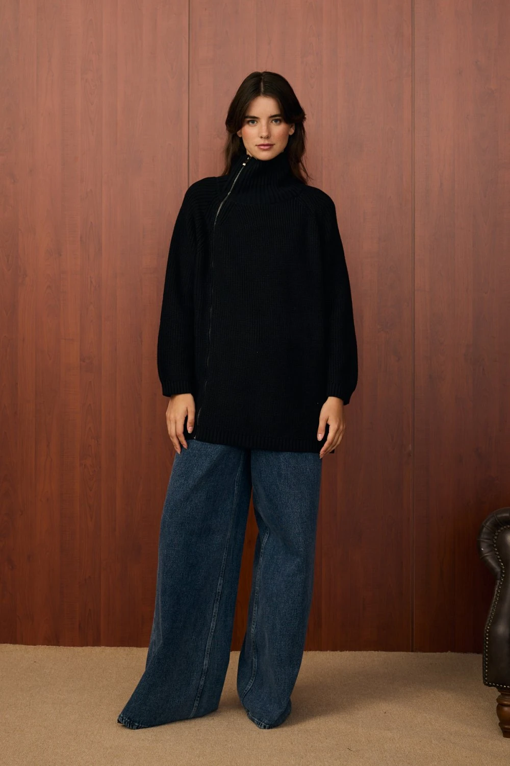 POP KAZAK-YANDAN FERMUARLI SELANİK KAZAK  - Siyah