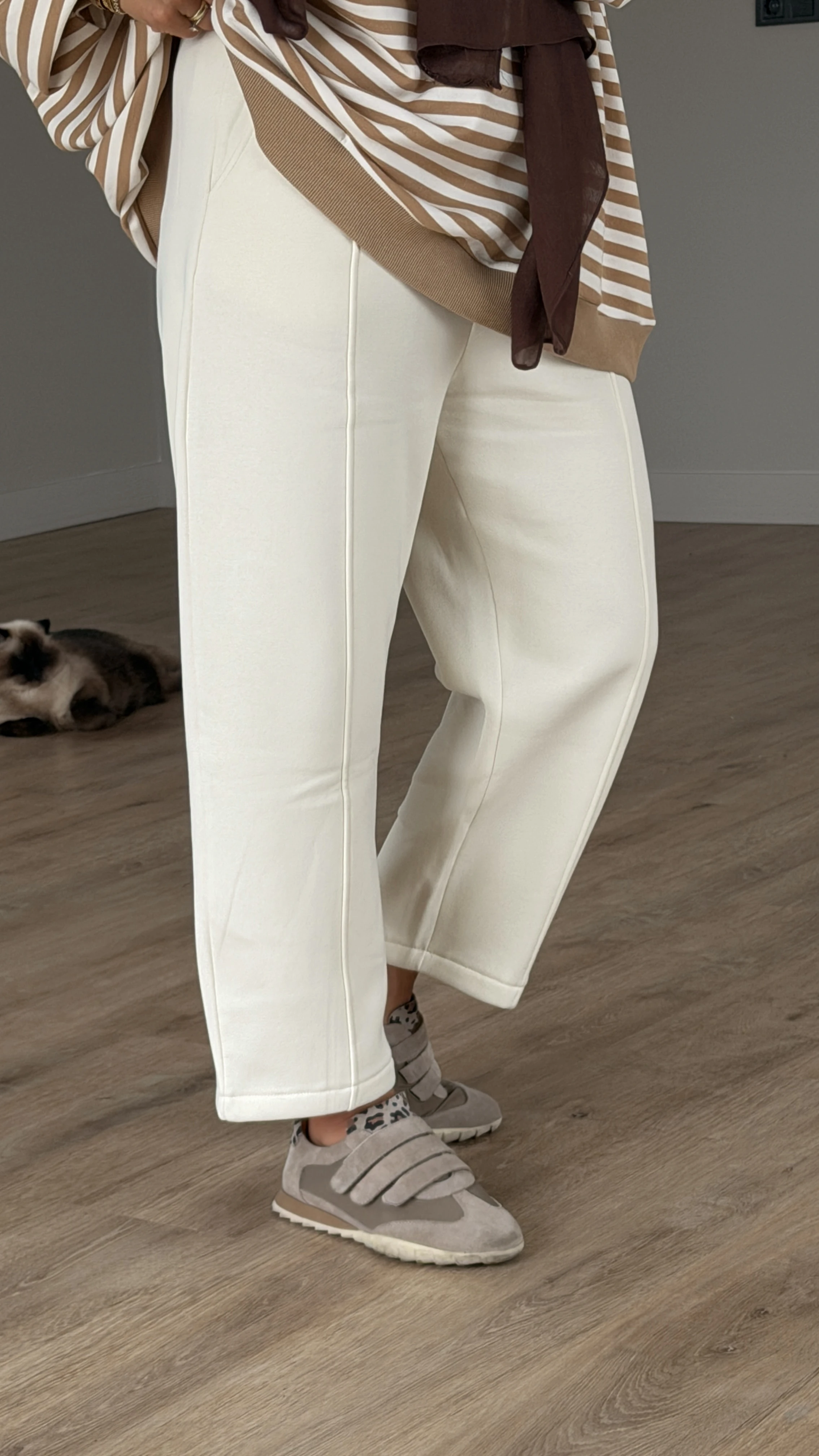 ŞARDONLU HAFİF ŞALVAR PANTALON