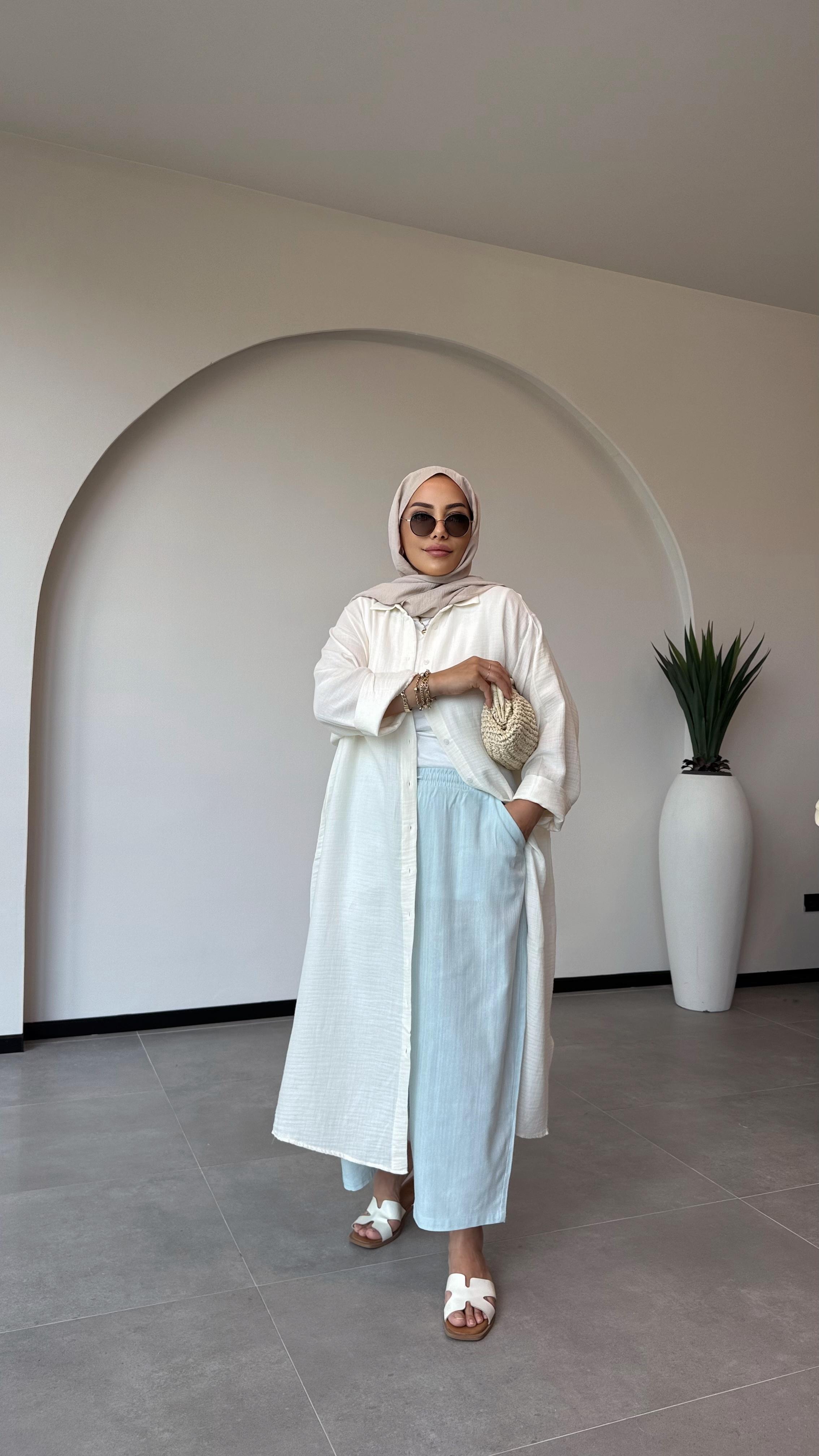 BOHEM ŞALVAR PANTALON - Bebe Mavisi