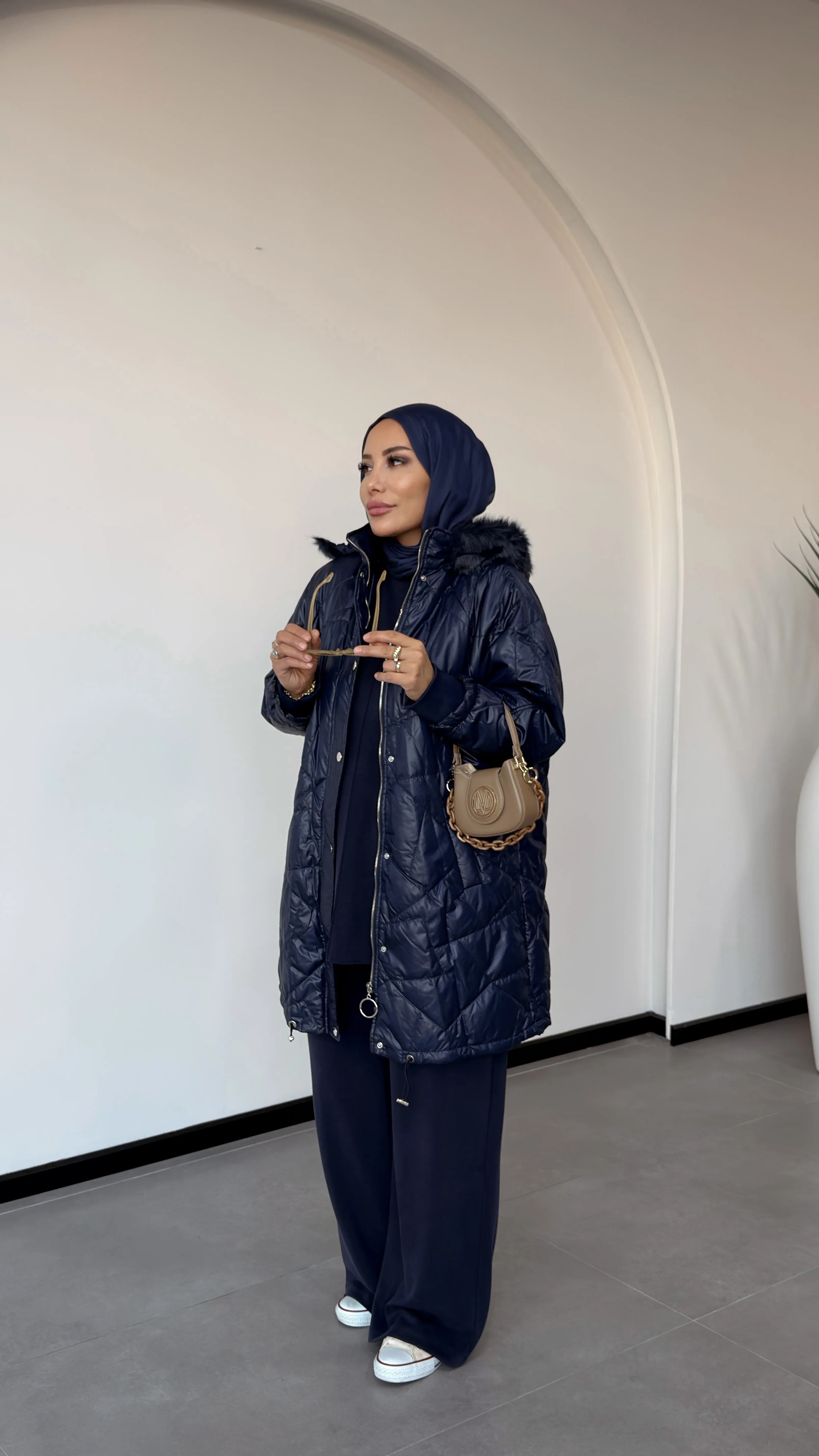 KAPİTONE MONT -KAPŞONLU - Lacivert