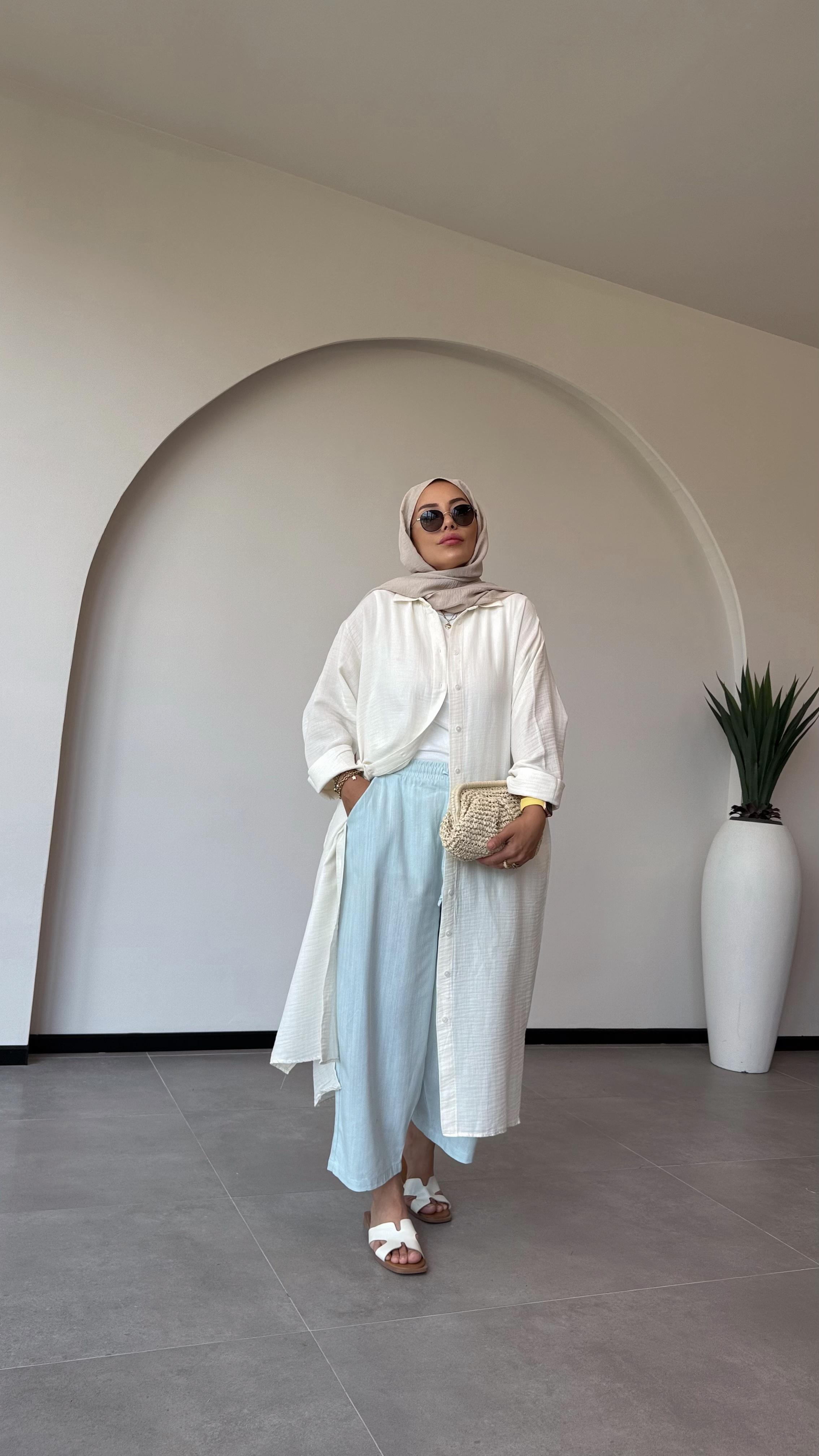 BOHEM ŞALVAR PANTALON - Bebe Mavisi