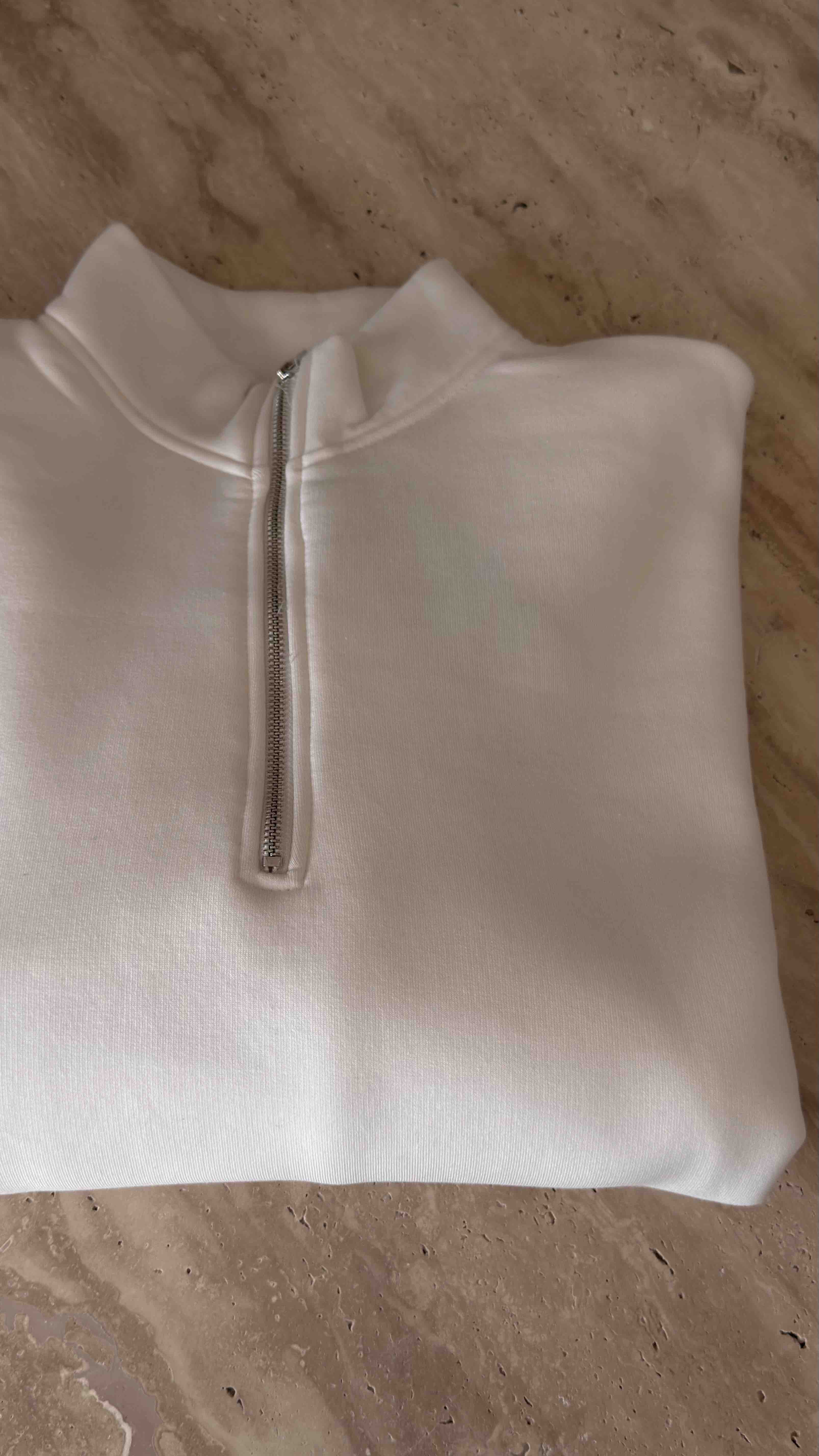 YAKASI FERMUARLI SWEAT-ŞARDONLU