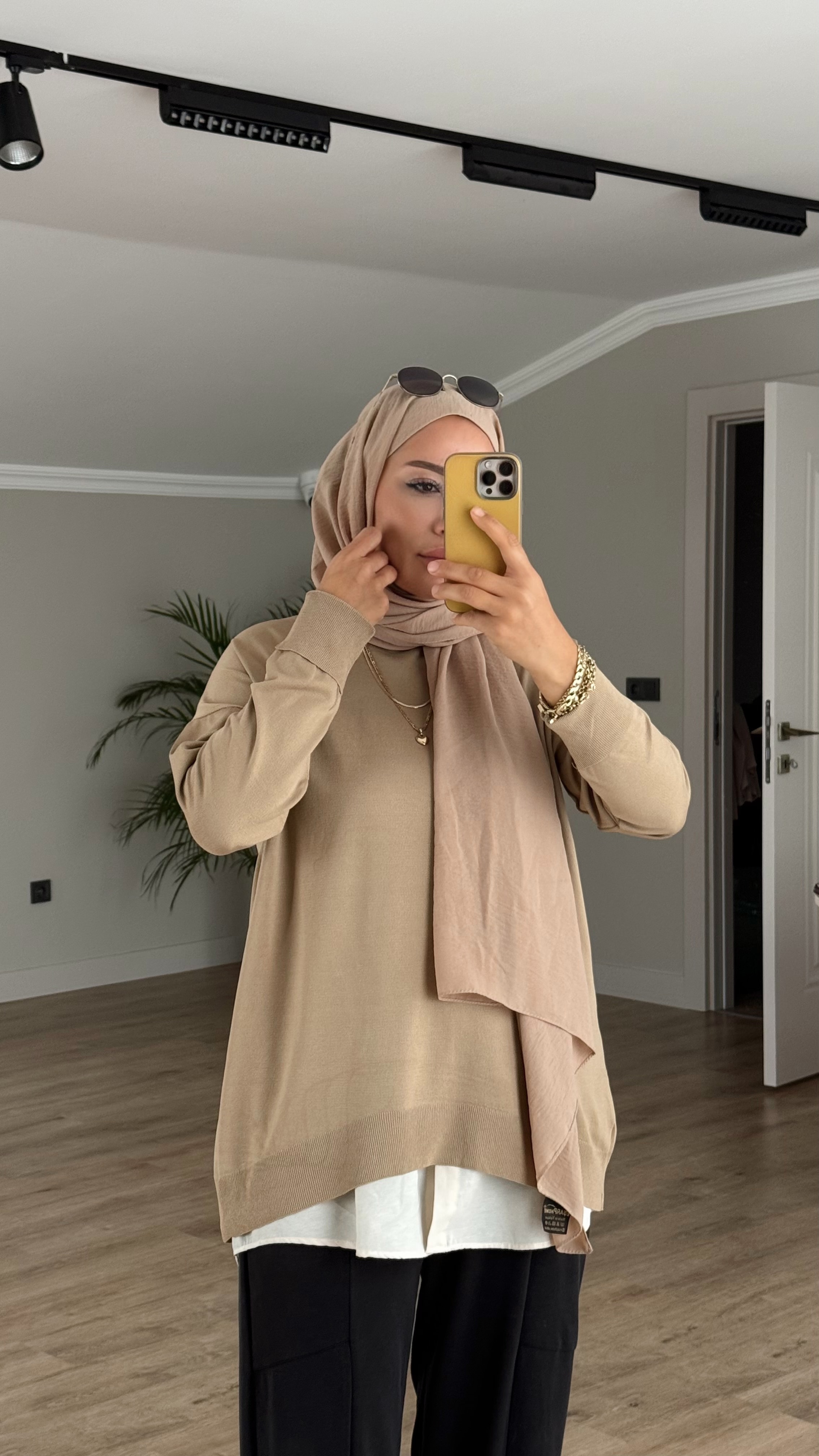 MERSERİZE KAZAK -KOLU KATLAMALI EVAZE