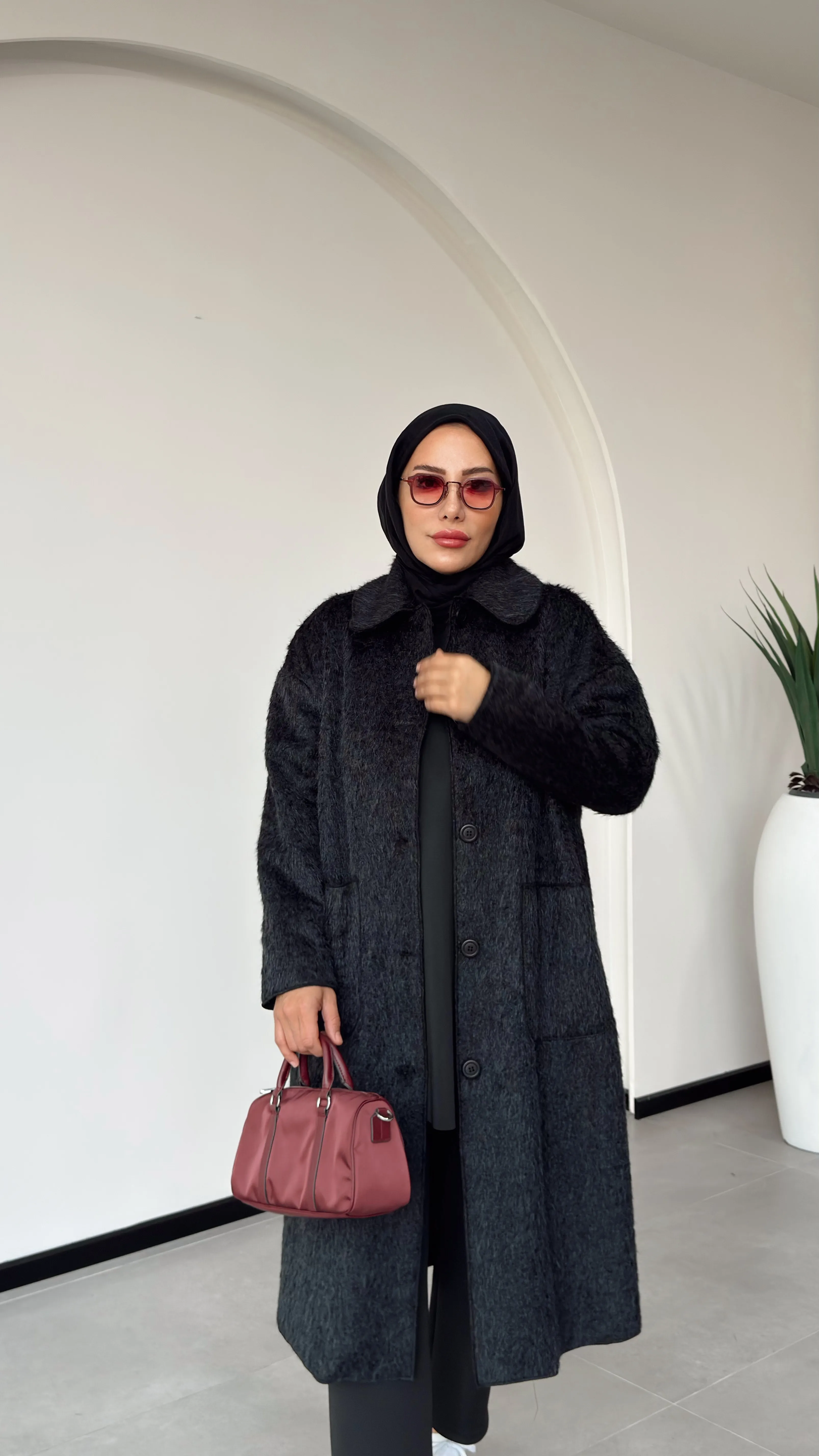 PELUŞ -KÜRK UZUN KABAN