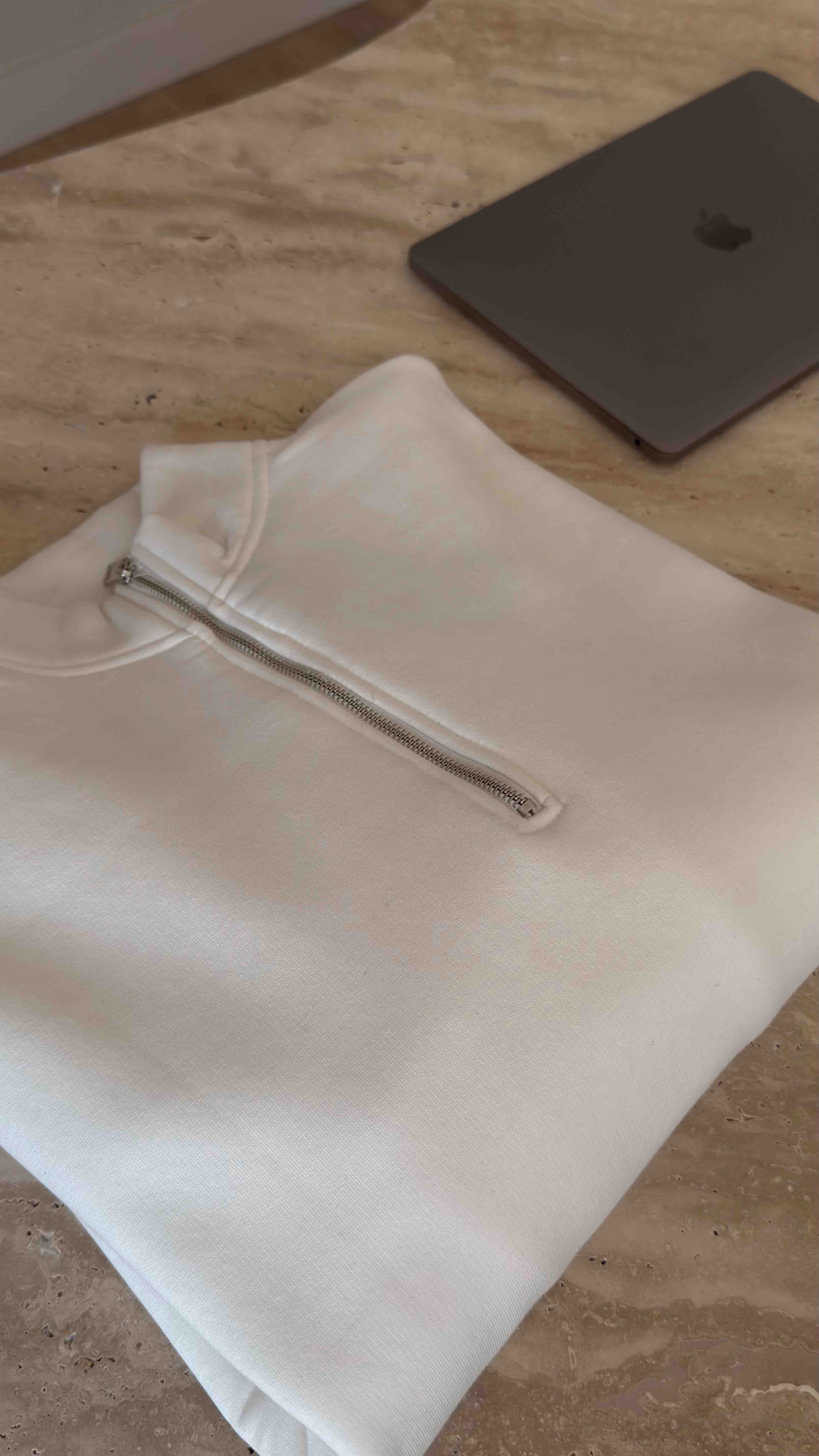 YAKASI FERMUARLI SWEAT-ŞARDONLU