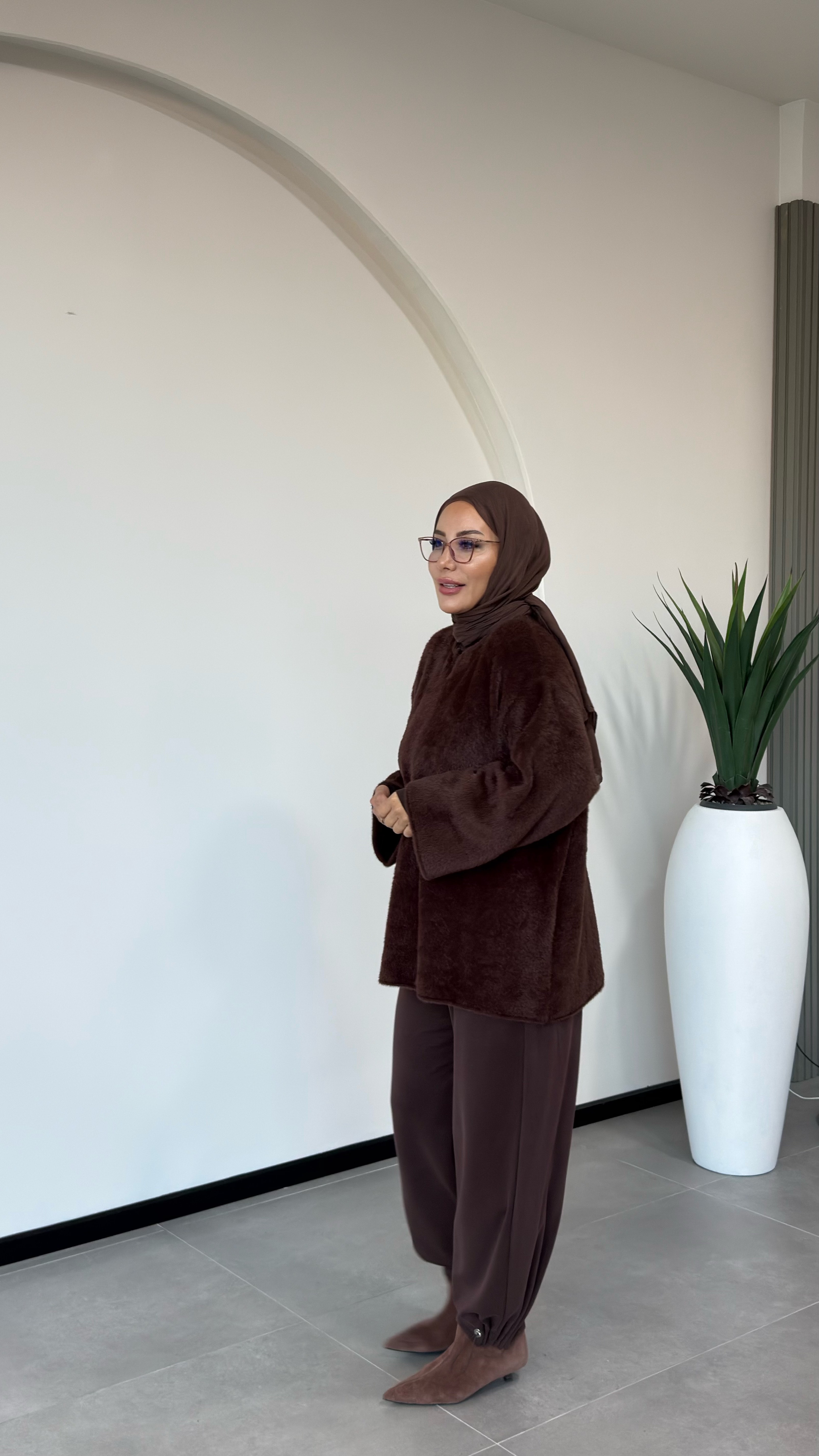 YAKA DETAYLI ANGORA KAZAK