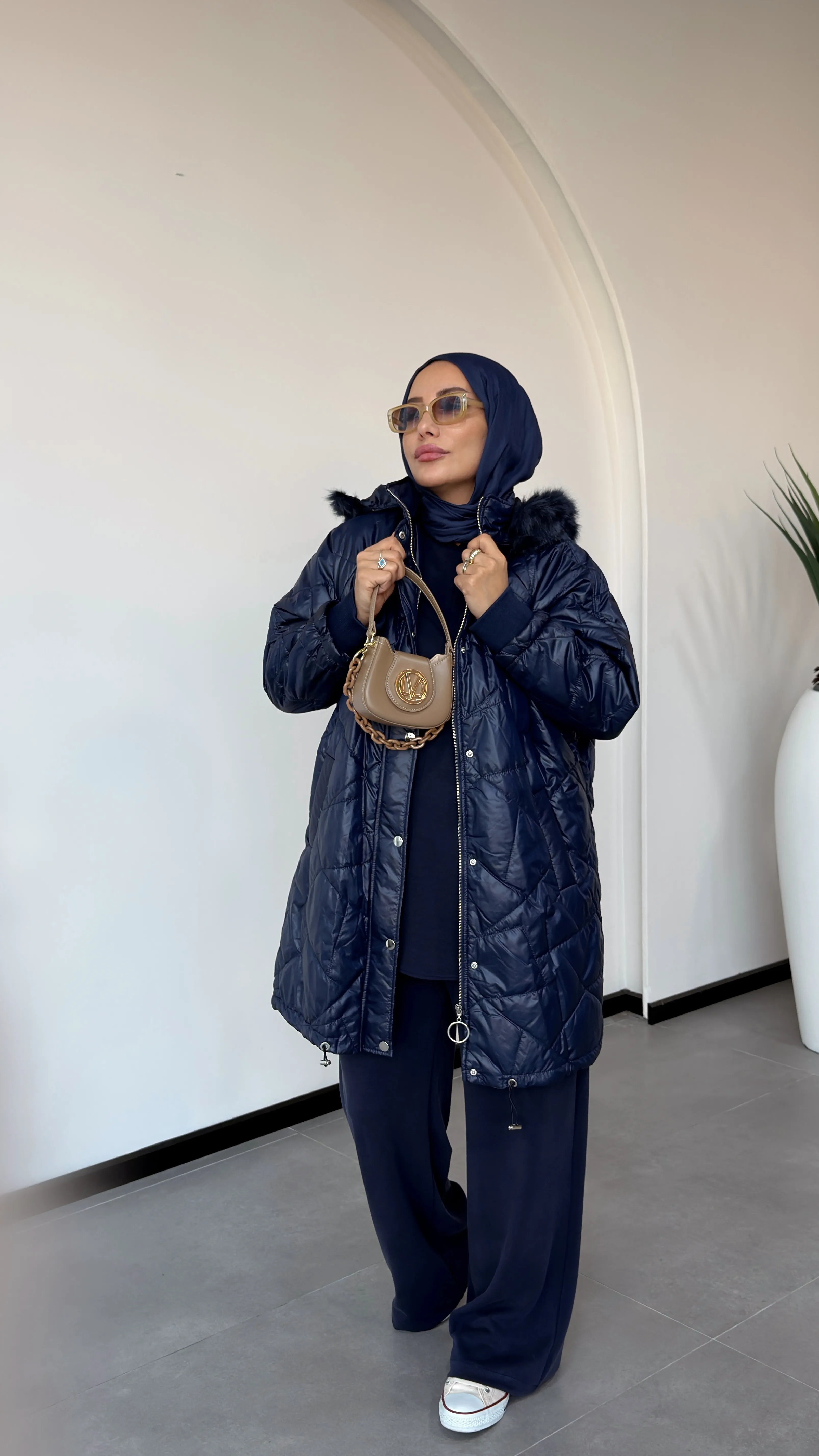 KAPİTONE MONT -KAPŞONLU - Lacivert