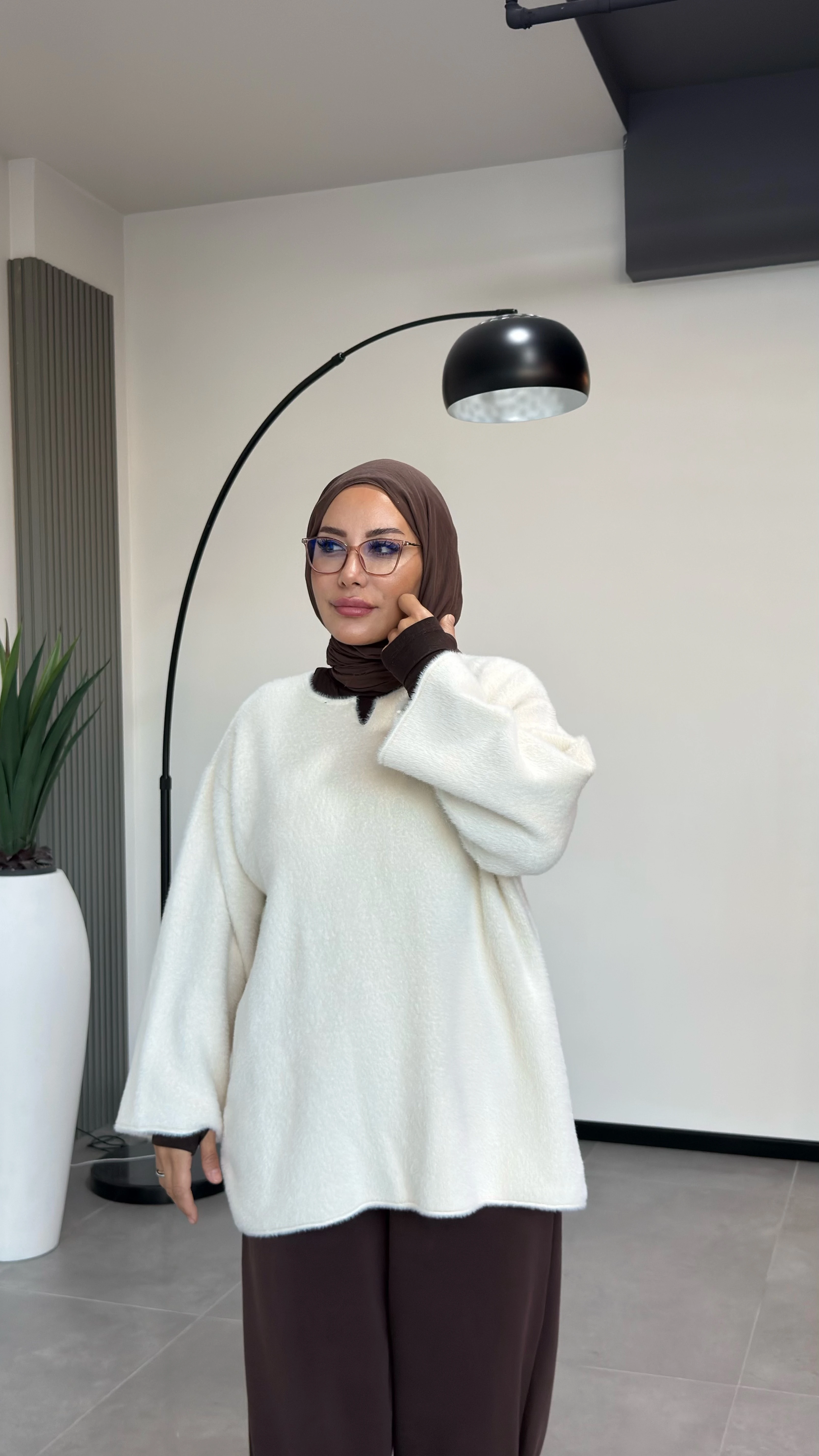 YAKA DETAYLI ANGORA KAZAK