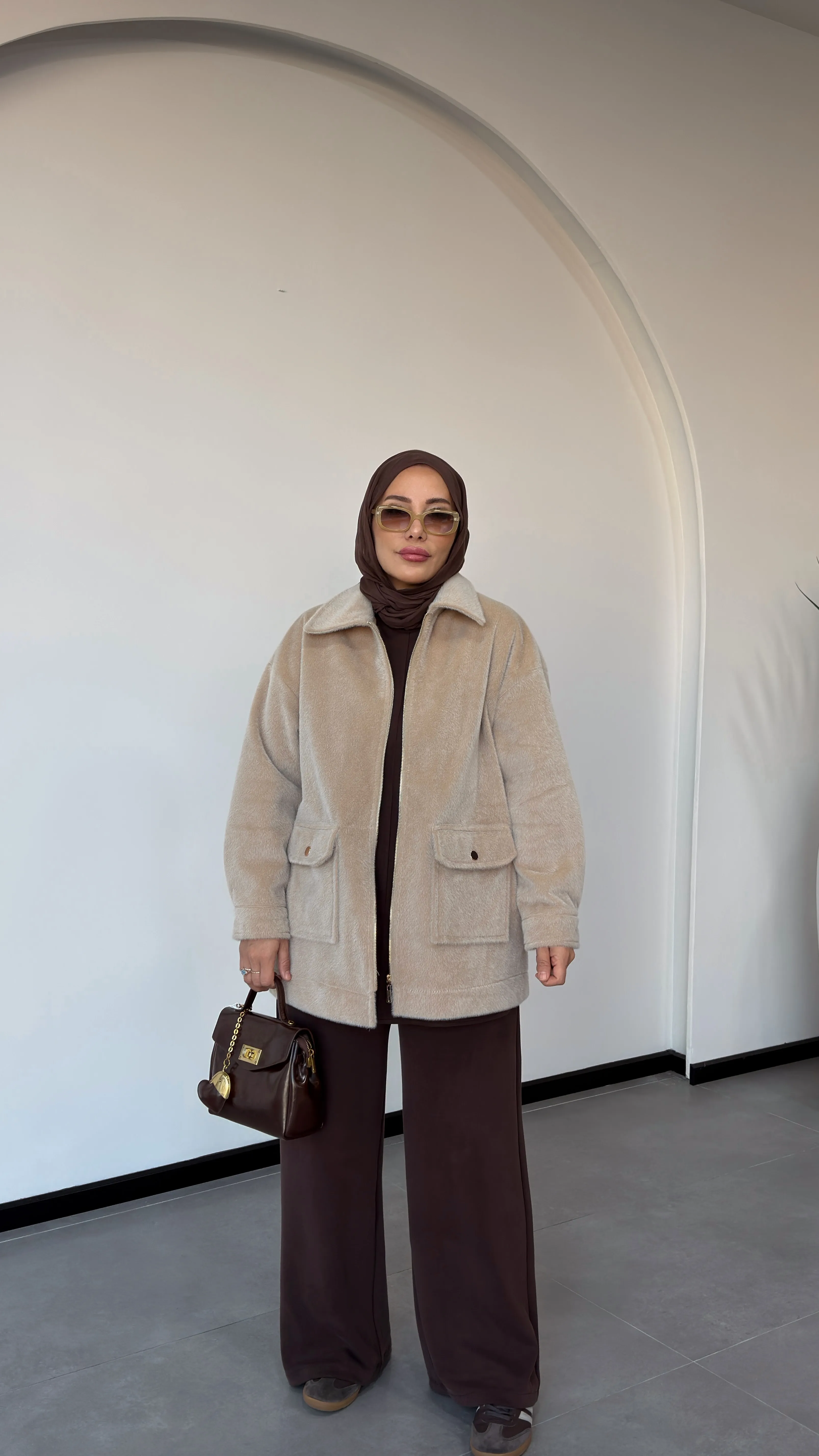 DEVE TÜYÜ CEKET - Taş