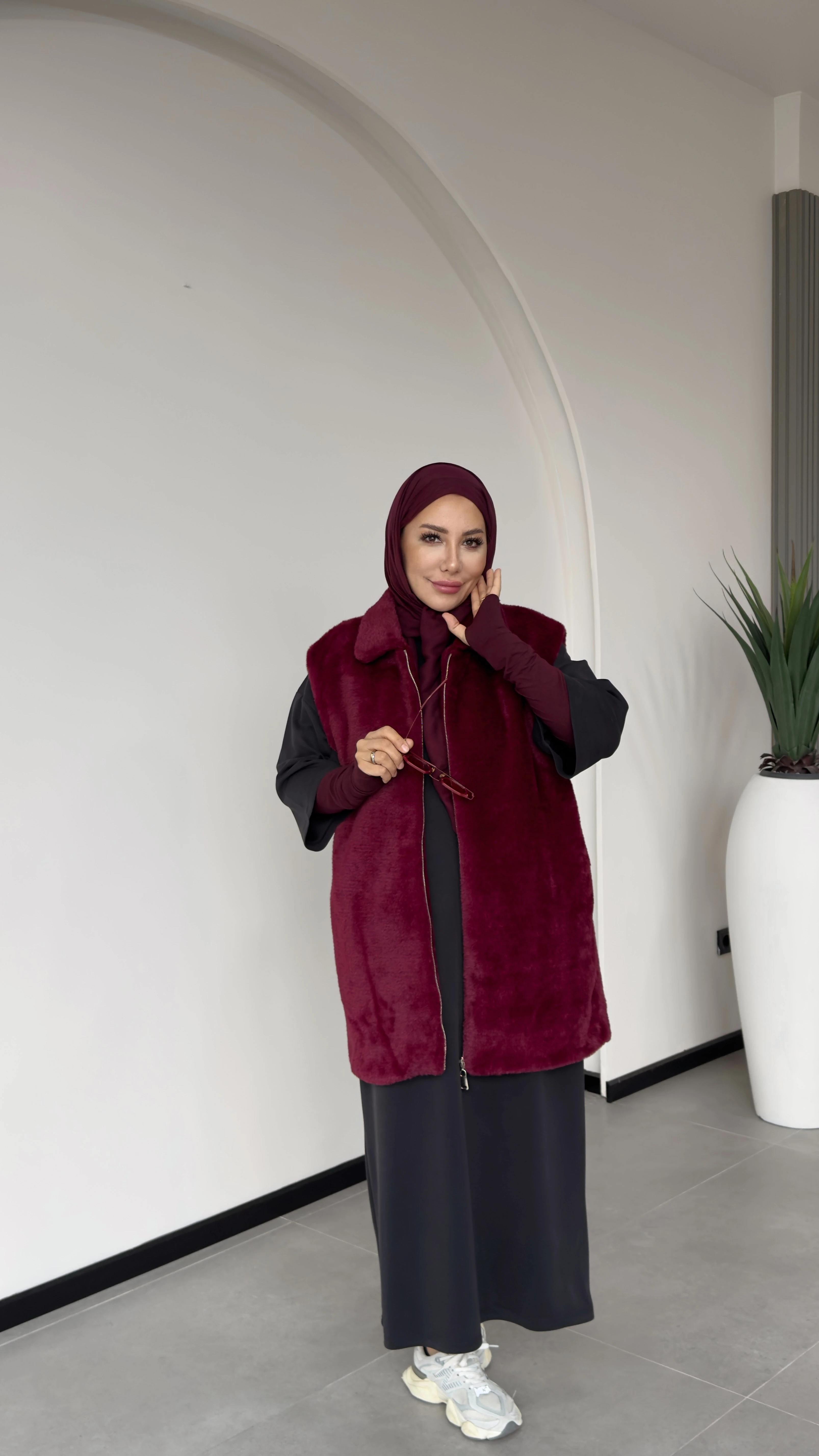 FERMUARLI ANGORA YELEK