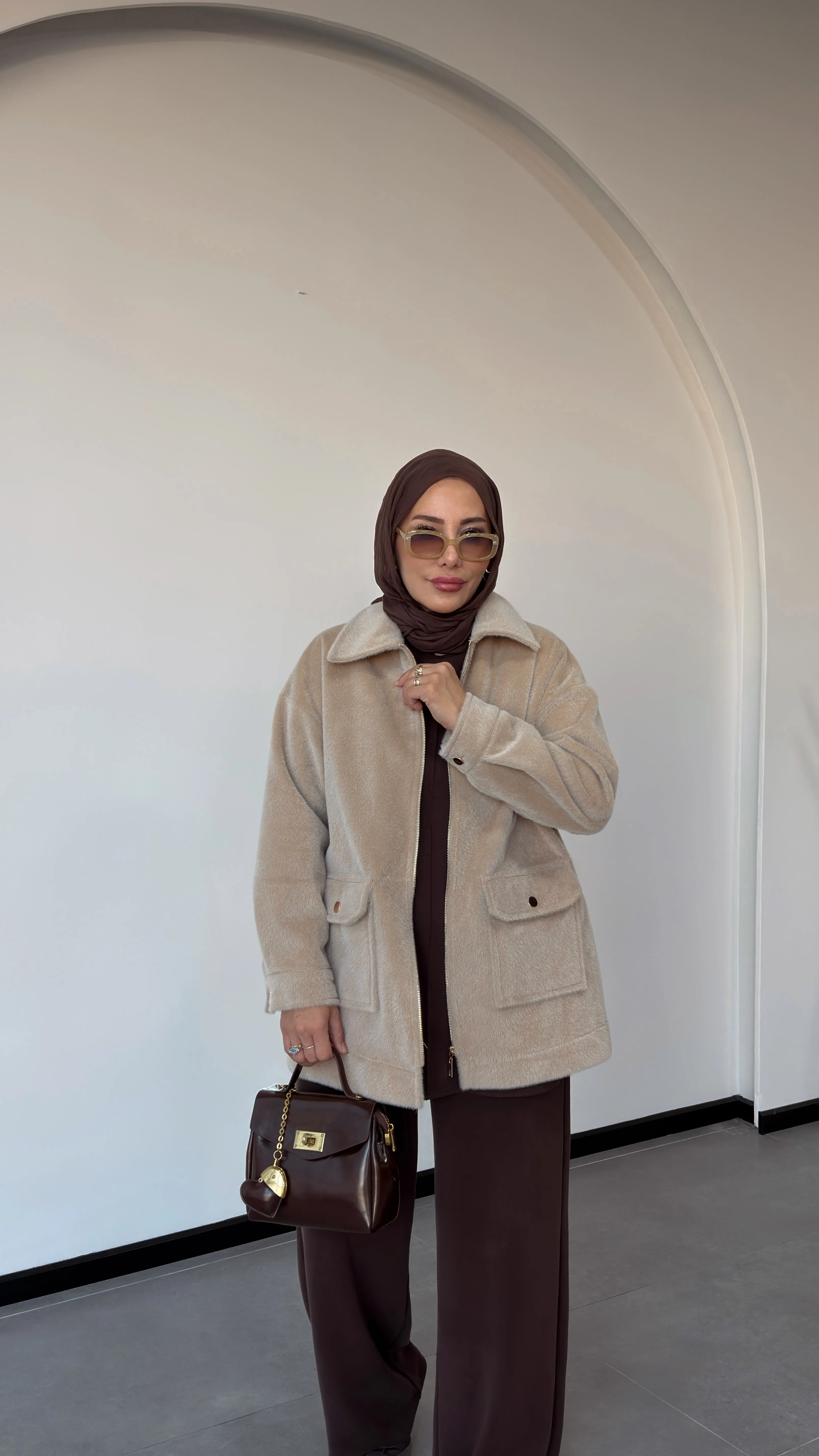 DEVE TÜYÜ CEKET - Taş