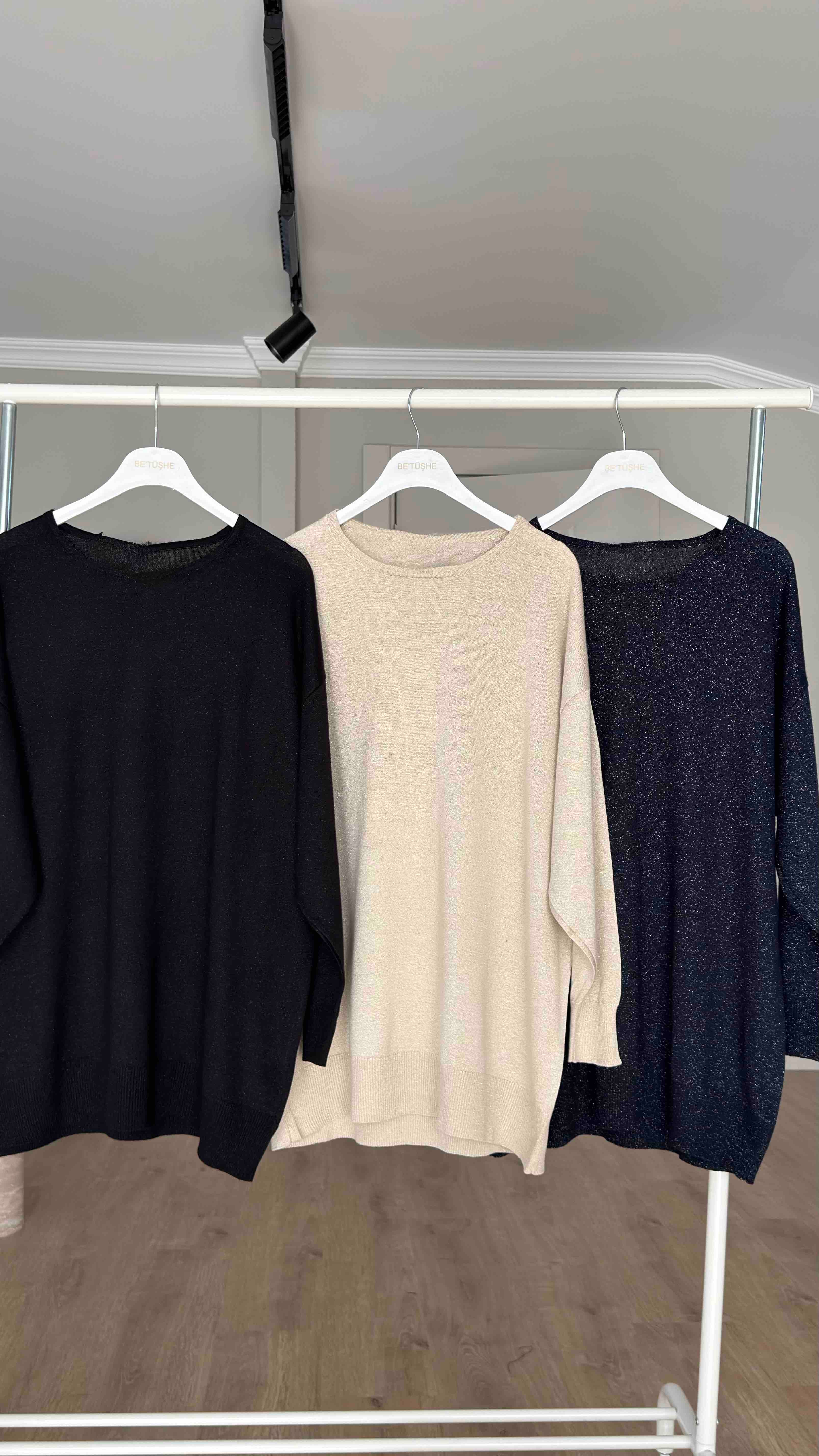 SİMLİ OWERSİZE KAZAK