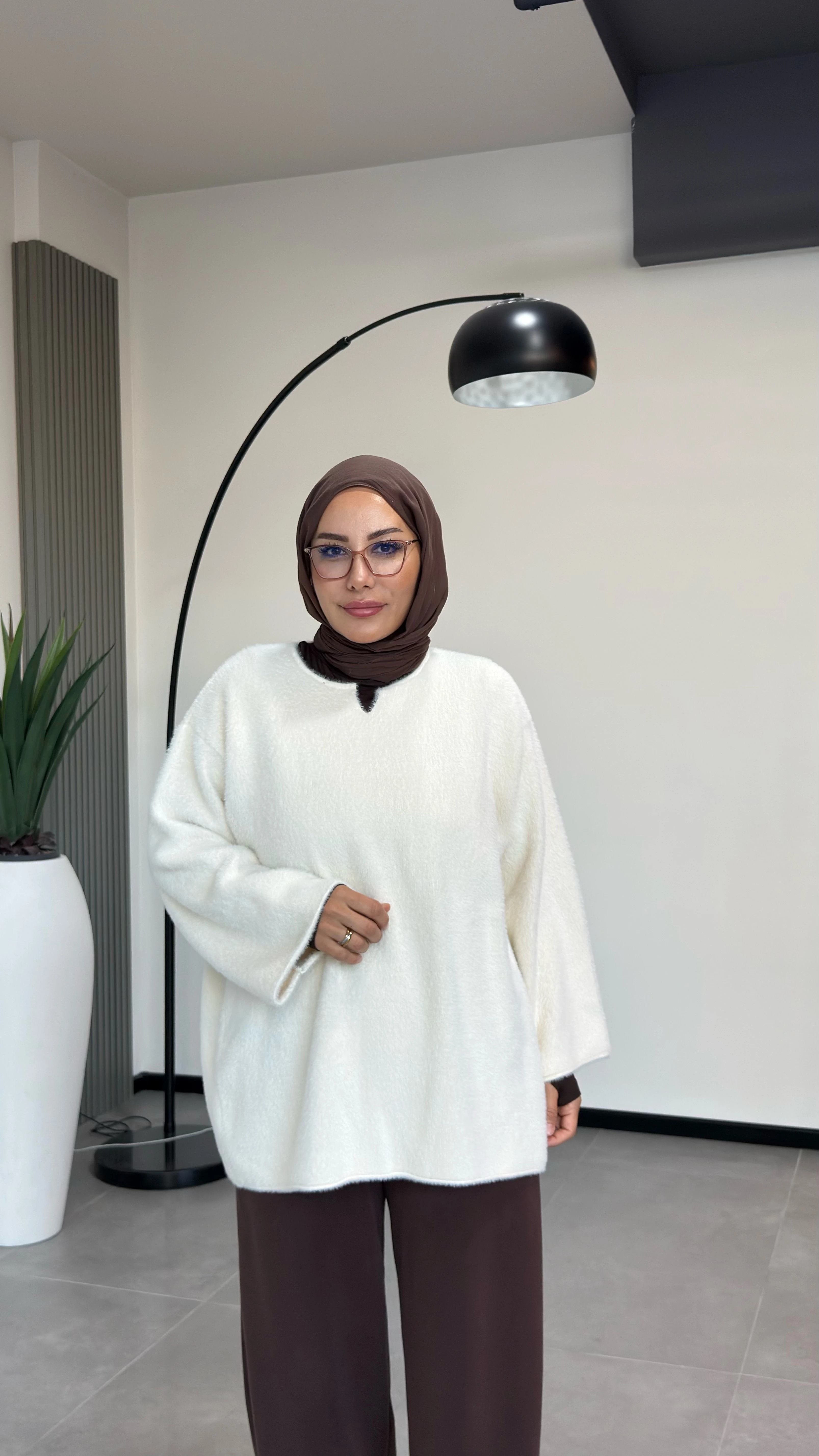 YAKA DETAYLI ANGORA KAZAK