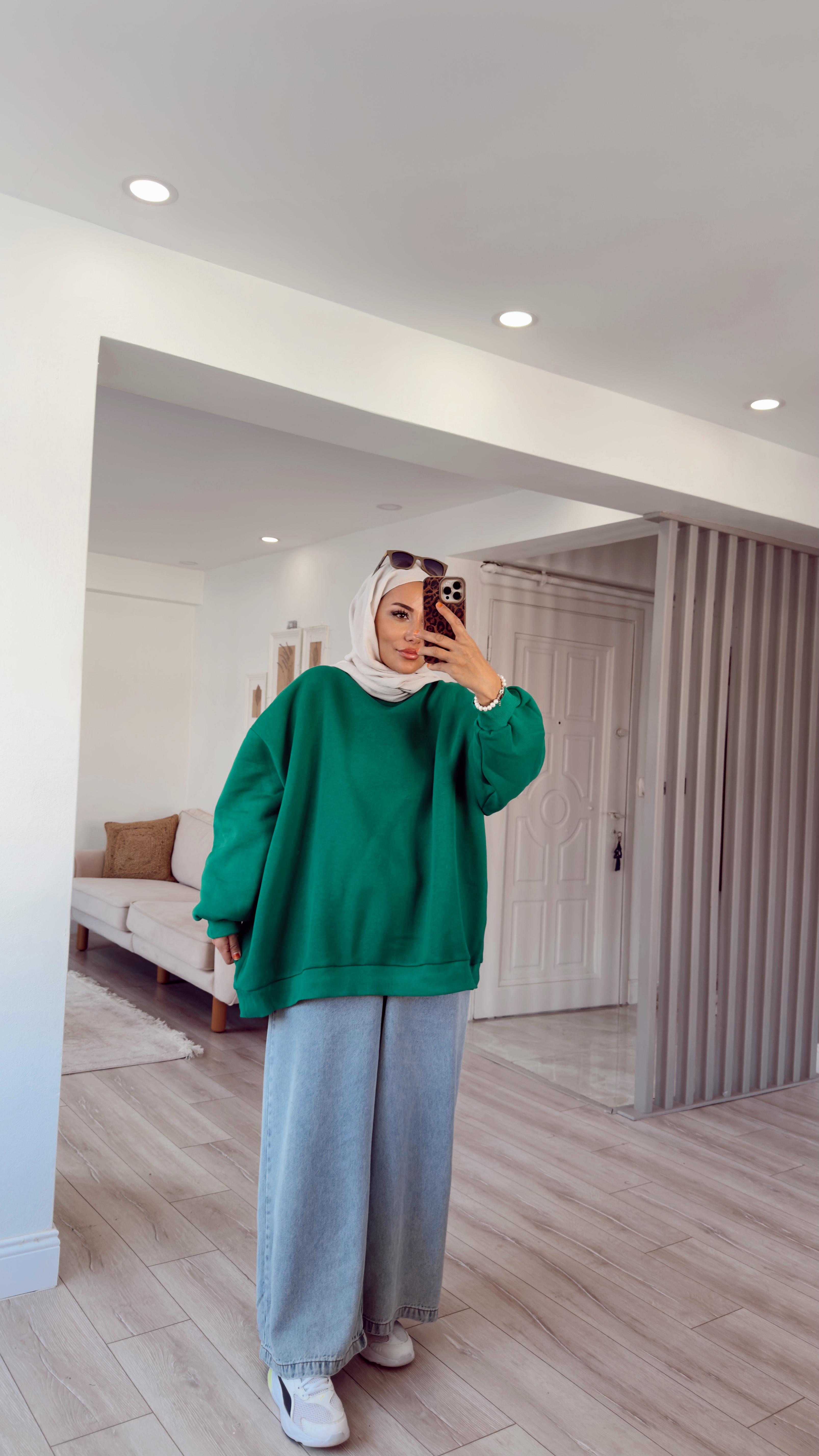 OWERSİZE ŞARDONLU SWEAT - Benetton