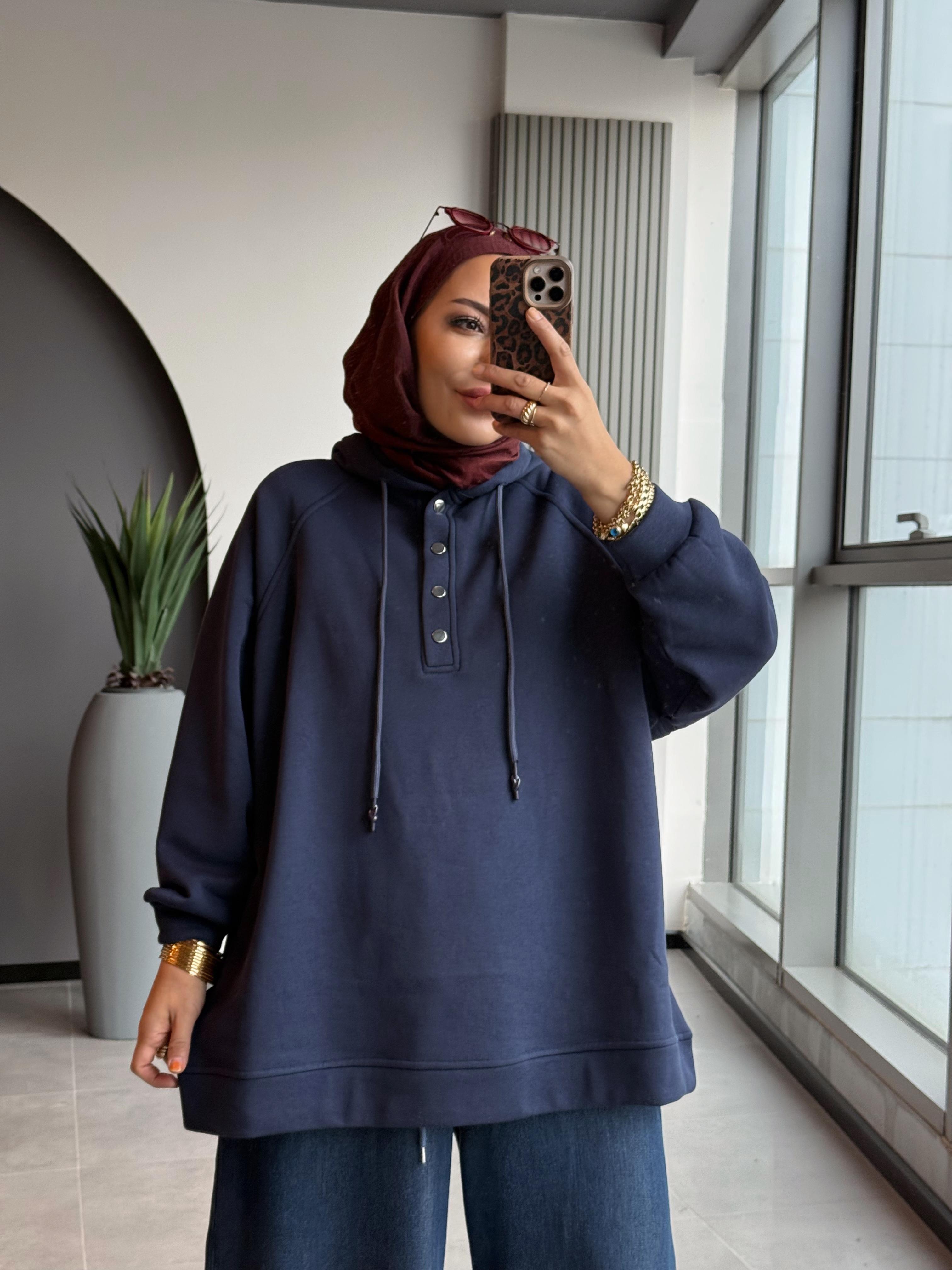 KAPŞONLU ŞARSONLU SWEAT