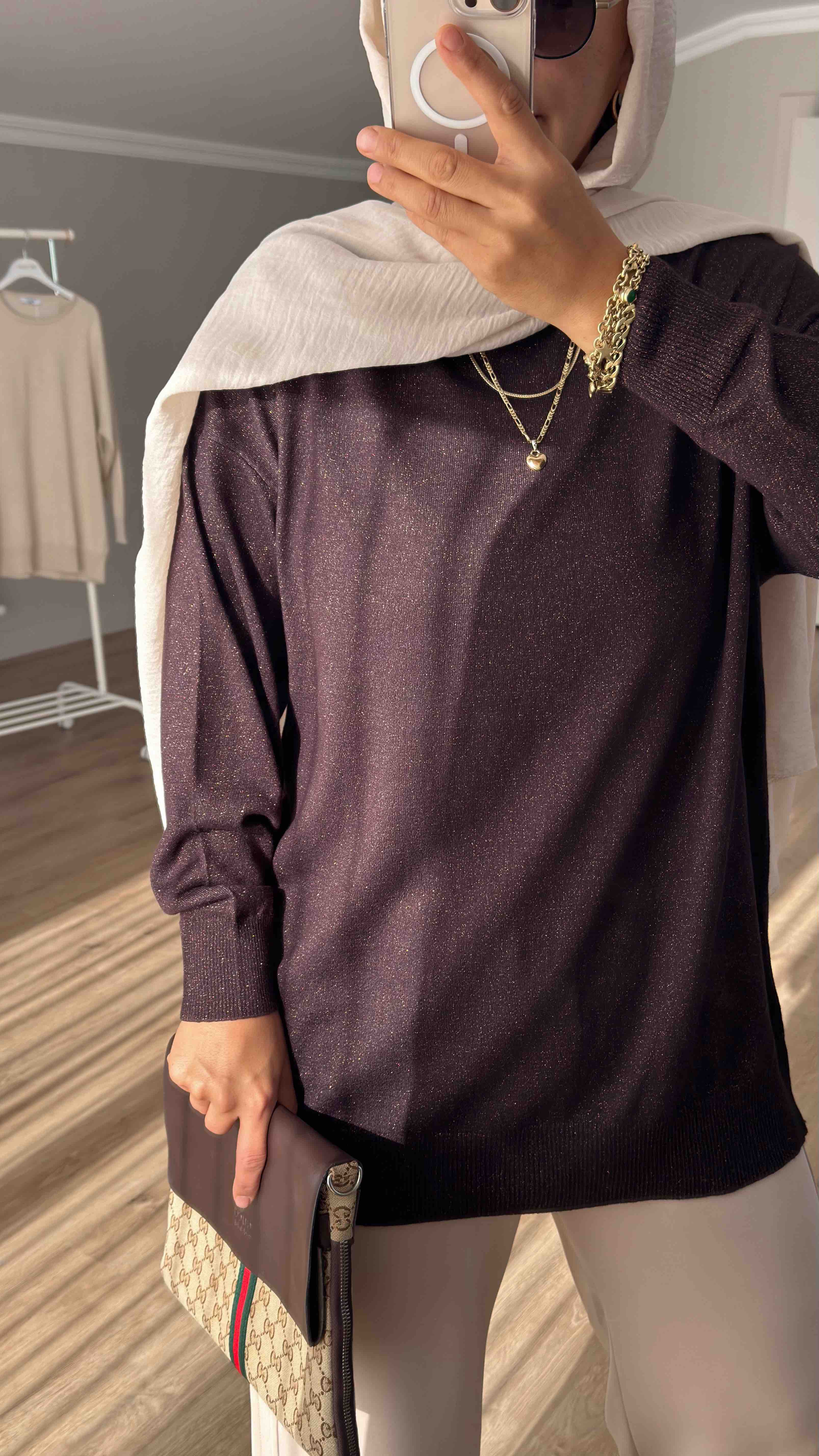 SİMLİ OWERSİZE KAZAK