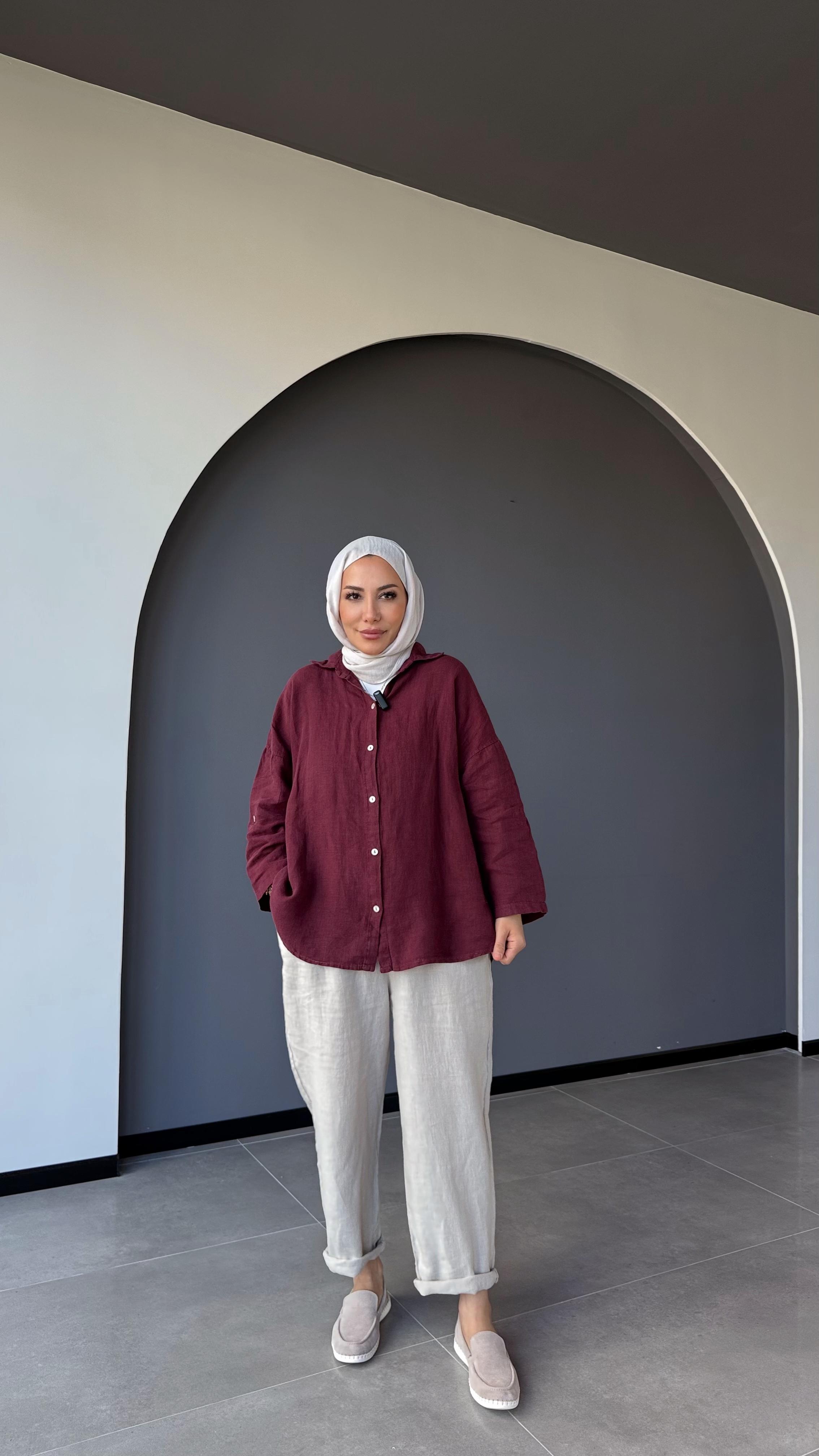 HAVUÇ MODEL KETEN PANTALON
