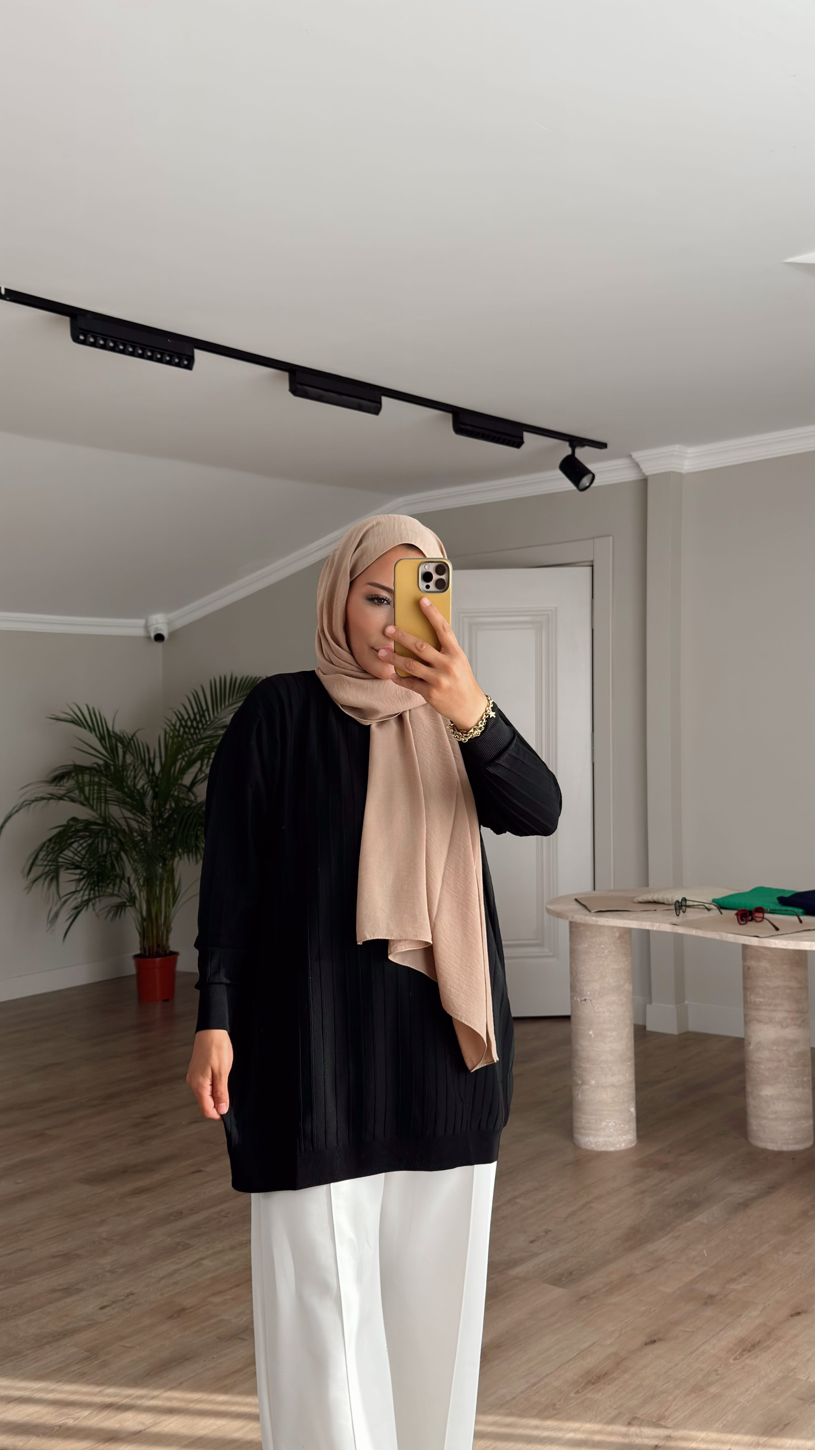 MERSERİZE KAZAK FİTİLLİ - Siyah